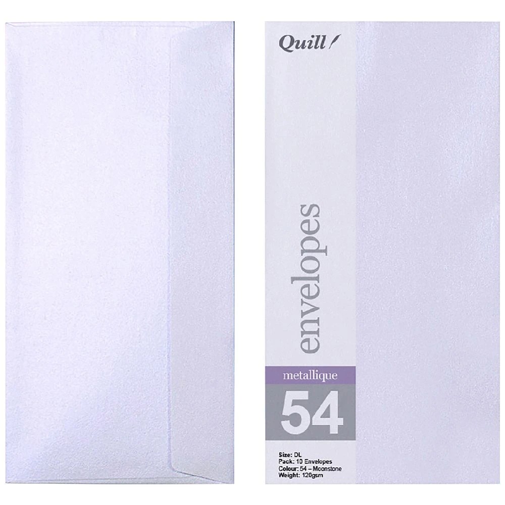 1 Quill DL Envelopes Metallique Moonstone 10 Pack, 1 of 2