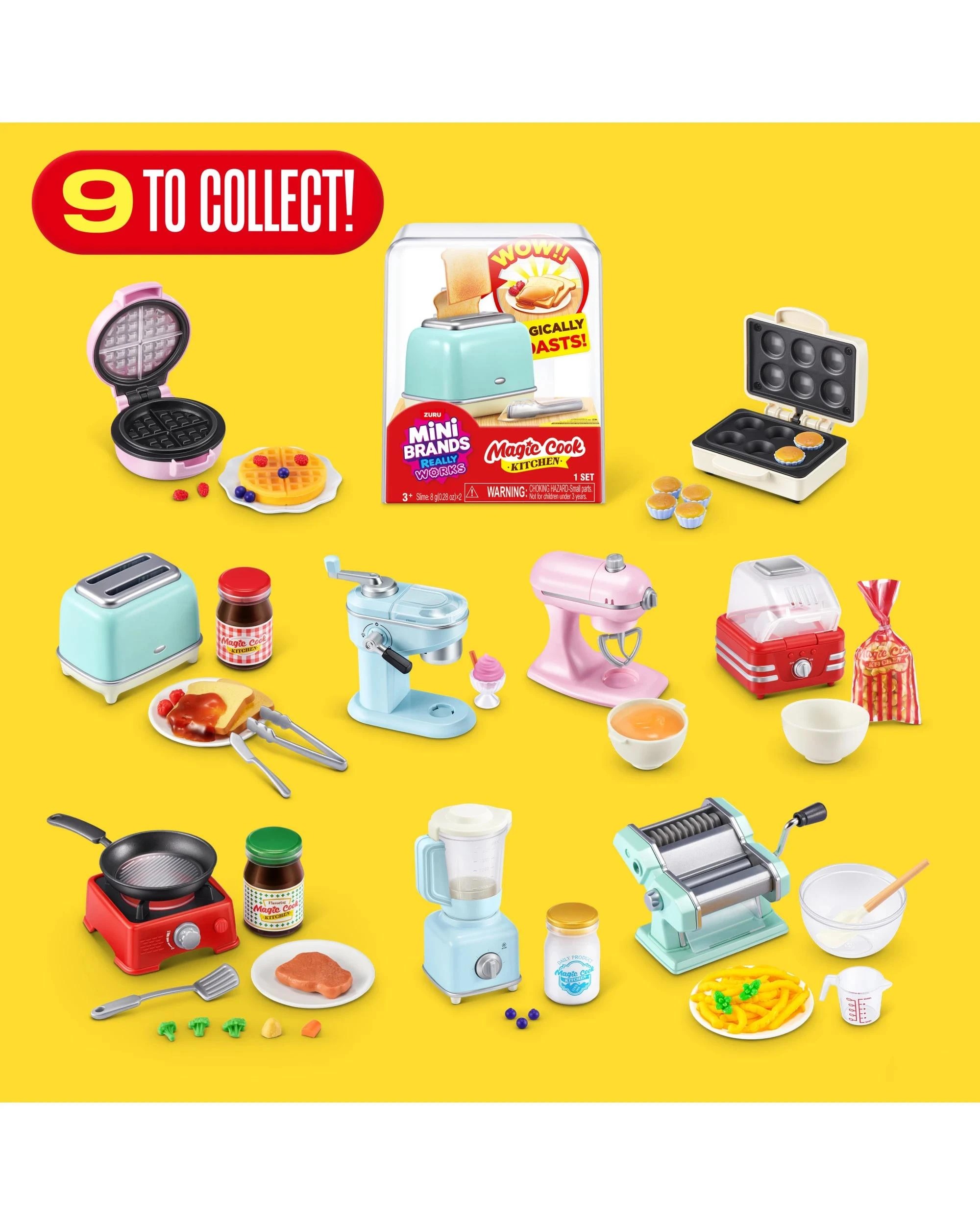 4 Mini Brands Really Works Magic Cook Kitchen Capsule Series 1 by ZURU - Assorted - Multi, 4 of 8
