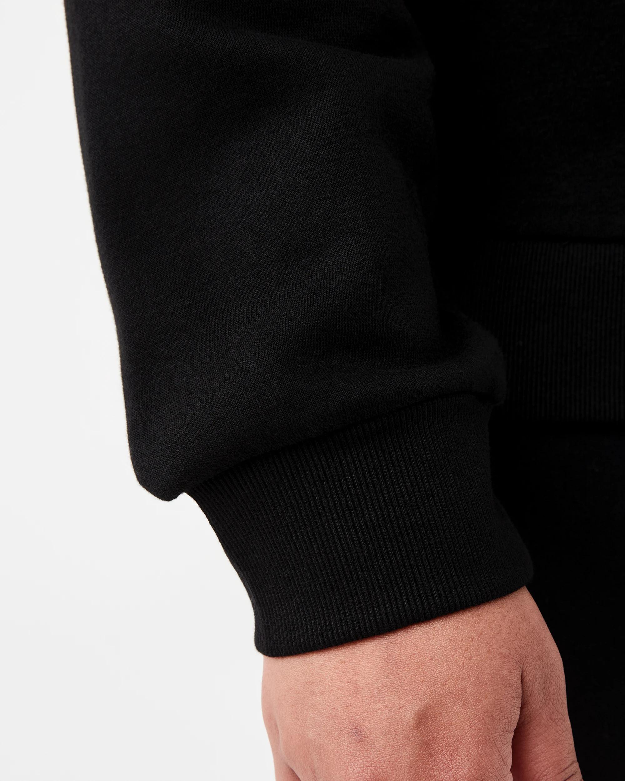 6 Curve Zip Through Hoodie Black, 6 of 6