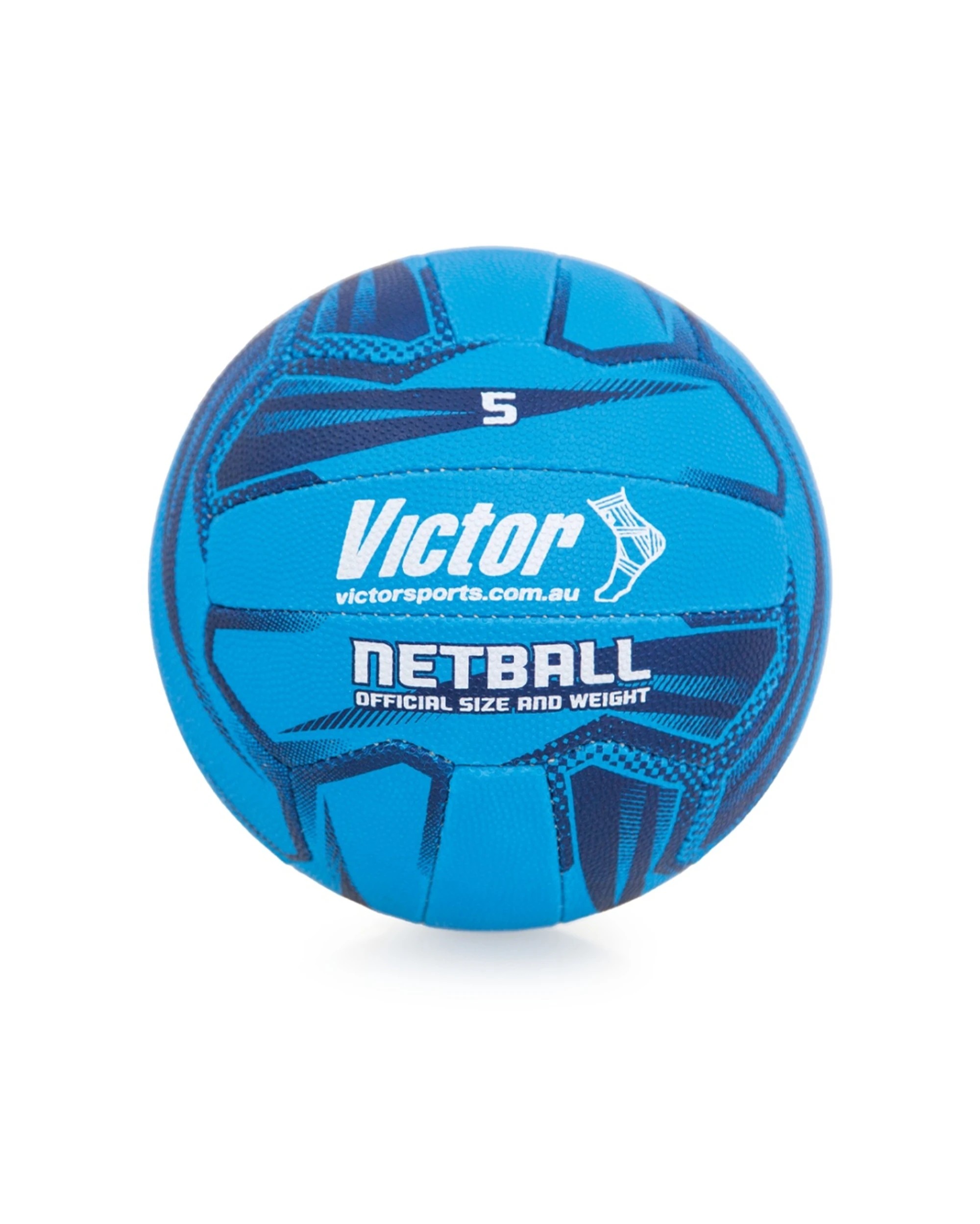 1 Victor Sports Pro Netball Synthetic Rubber Training Ball Durable Size 5 - Blue, 1 of 3
