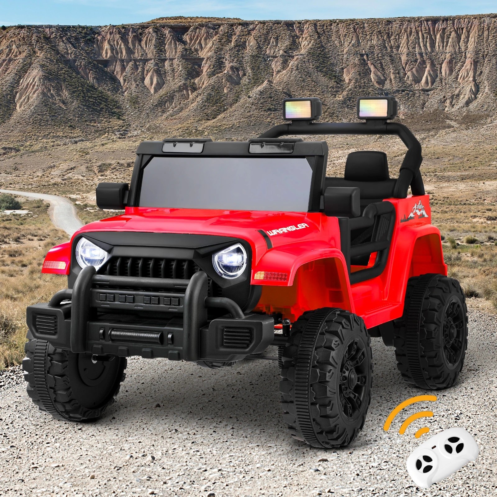 2 Mazam Kids Ride On Car 12v Electric Toy Jeep Battery Remote Control Led Cars
 - Red, 2 of 10