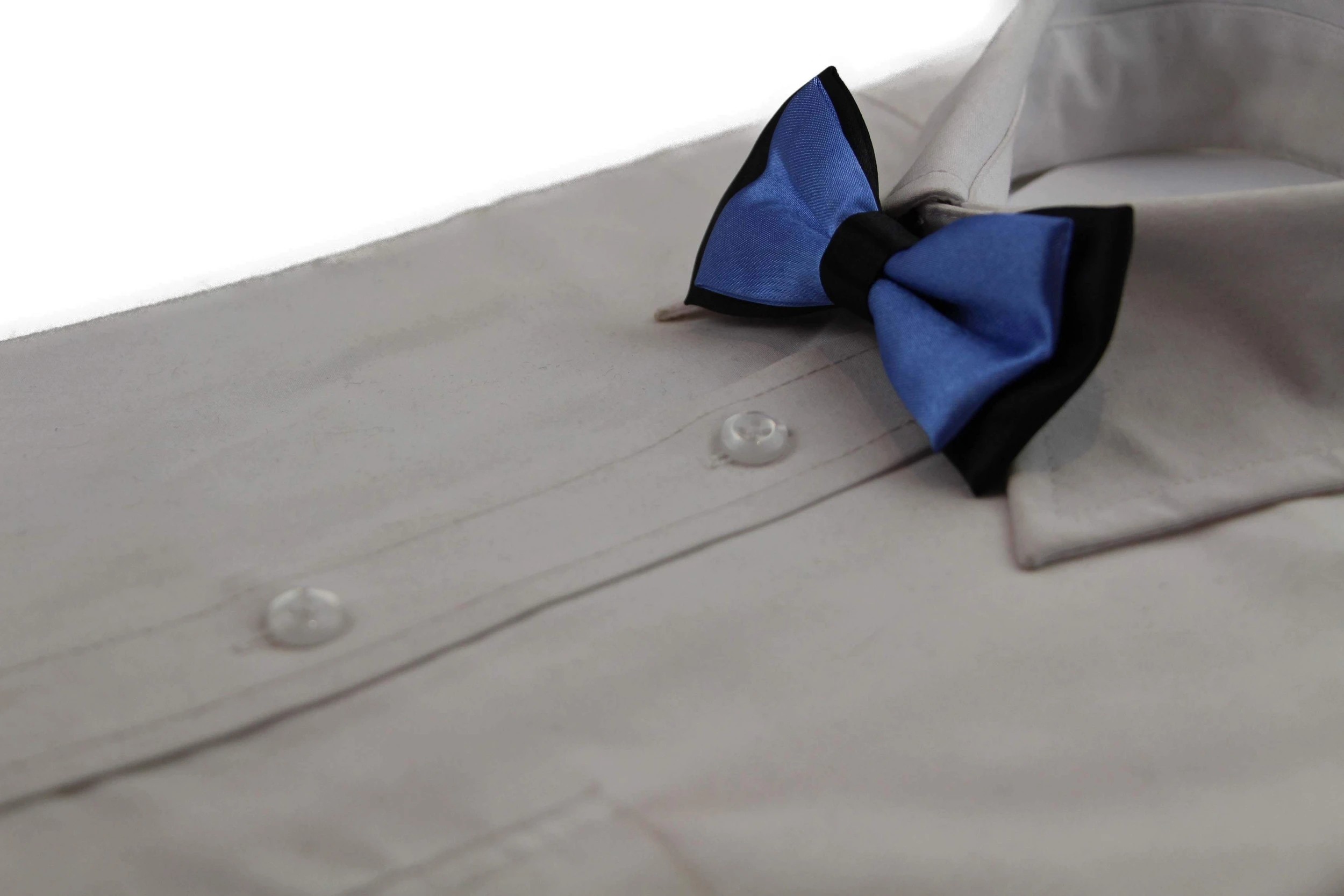 4 Zasel Boys Cornflower Blue Two Tone Layer Bow Tie - Multi - Multi, 4 of 5