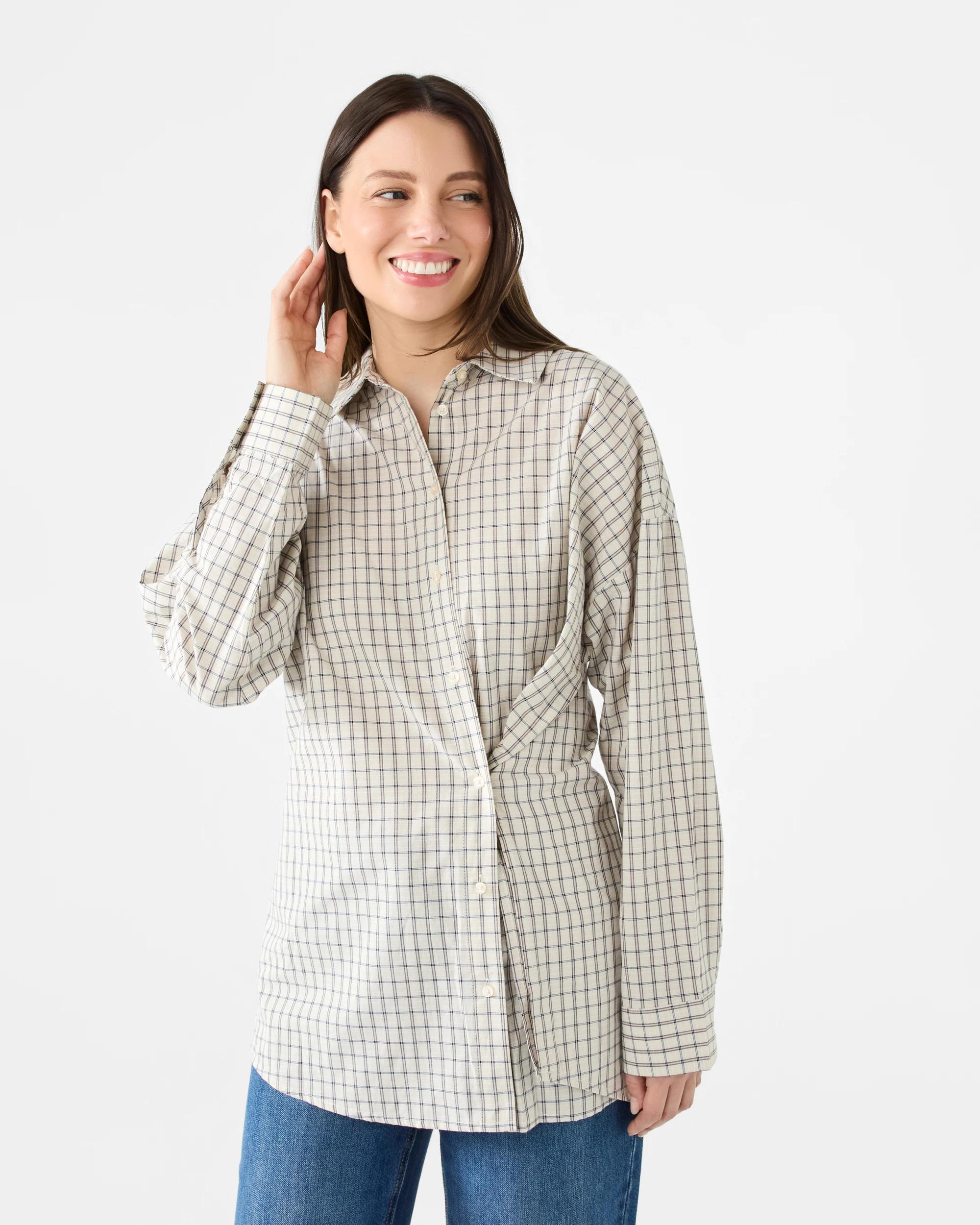 8 Long Sleeve Two-Way Shirt Check Fln, 8 of 8