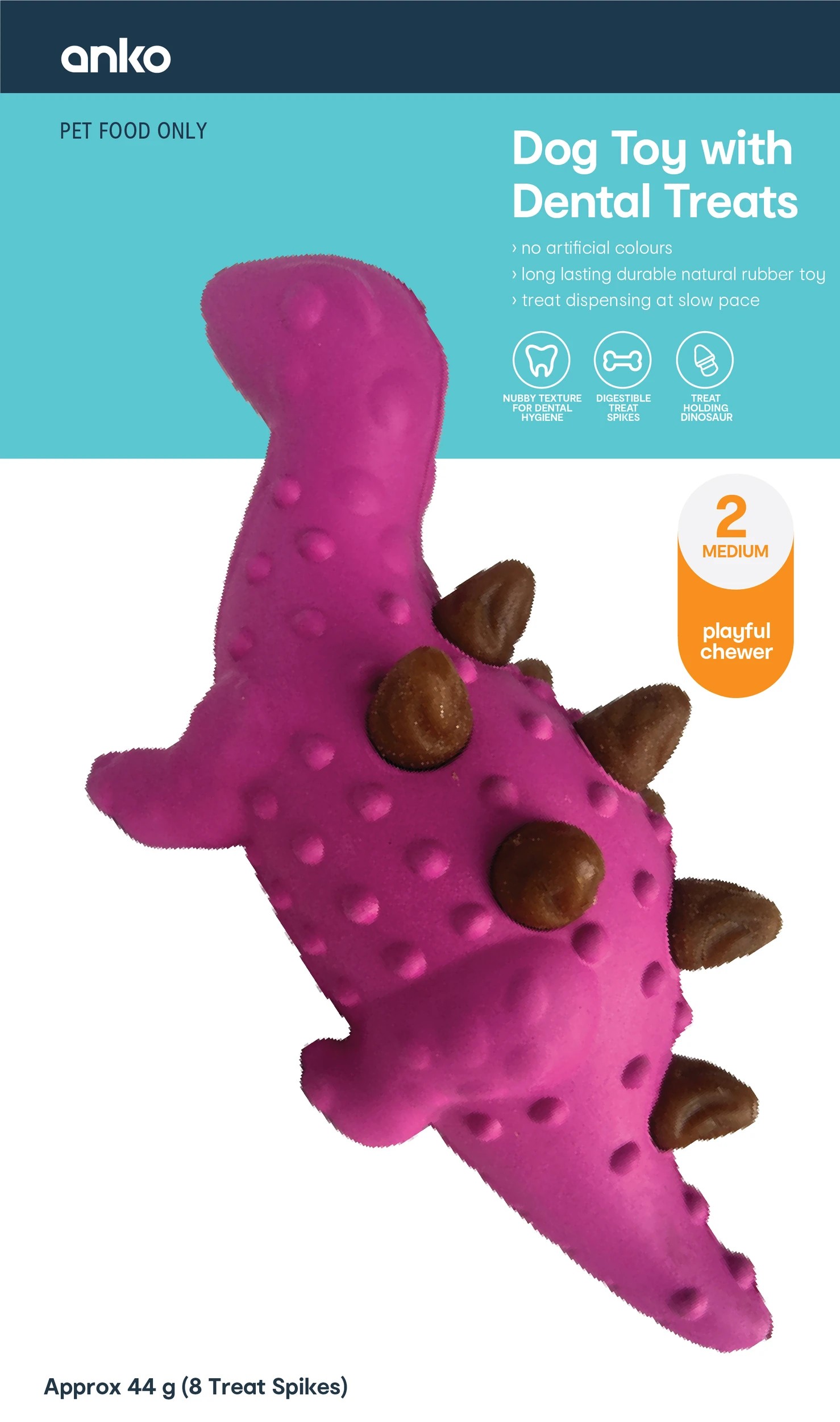 1 Pet Toy Chew 2-in-1 Dinosaur - Large, 1 of 5