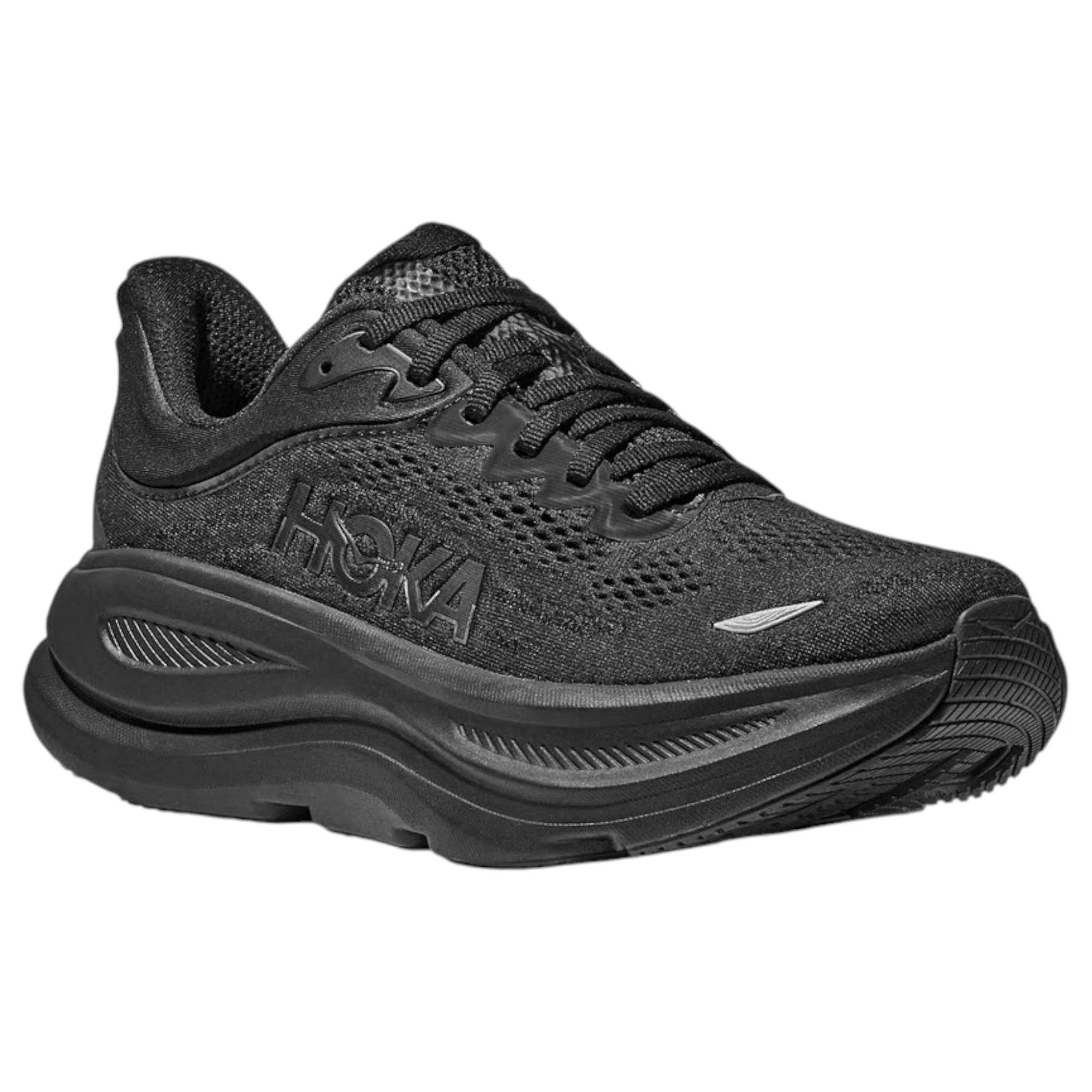 3 Hoka Mens Bondi 9 Athletic Running Shoes BLACK, 3 of 7
