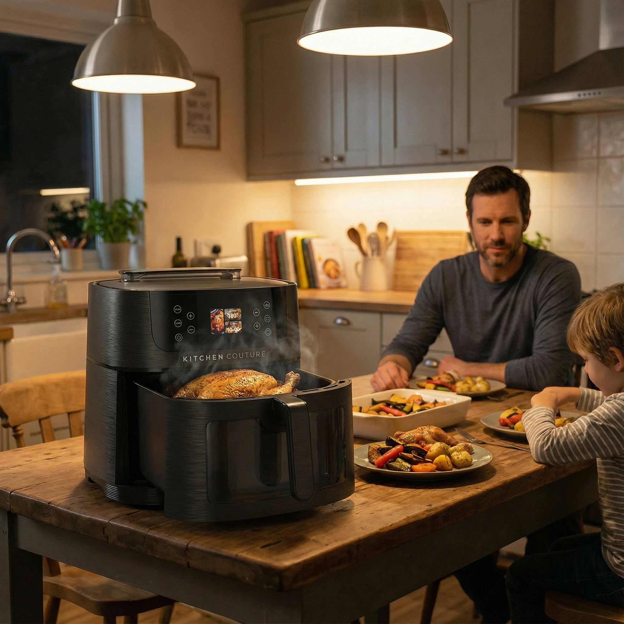 3 Kitchen Couture 8L Ai Smart Sense Ceramic Auto Cooking Air Fryer - Black, 3 of 7