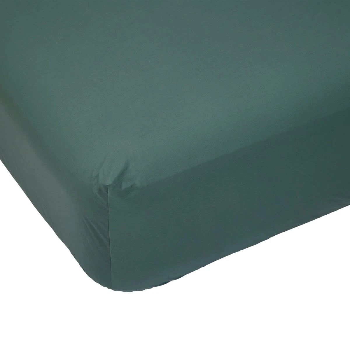 1 250 Thread Count Cotton Rich Fitted Sheet - Single Bed, Teal, 1 of 4
