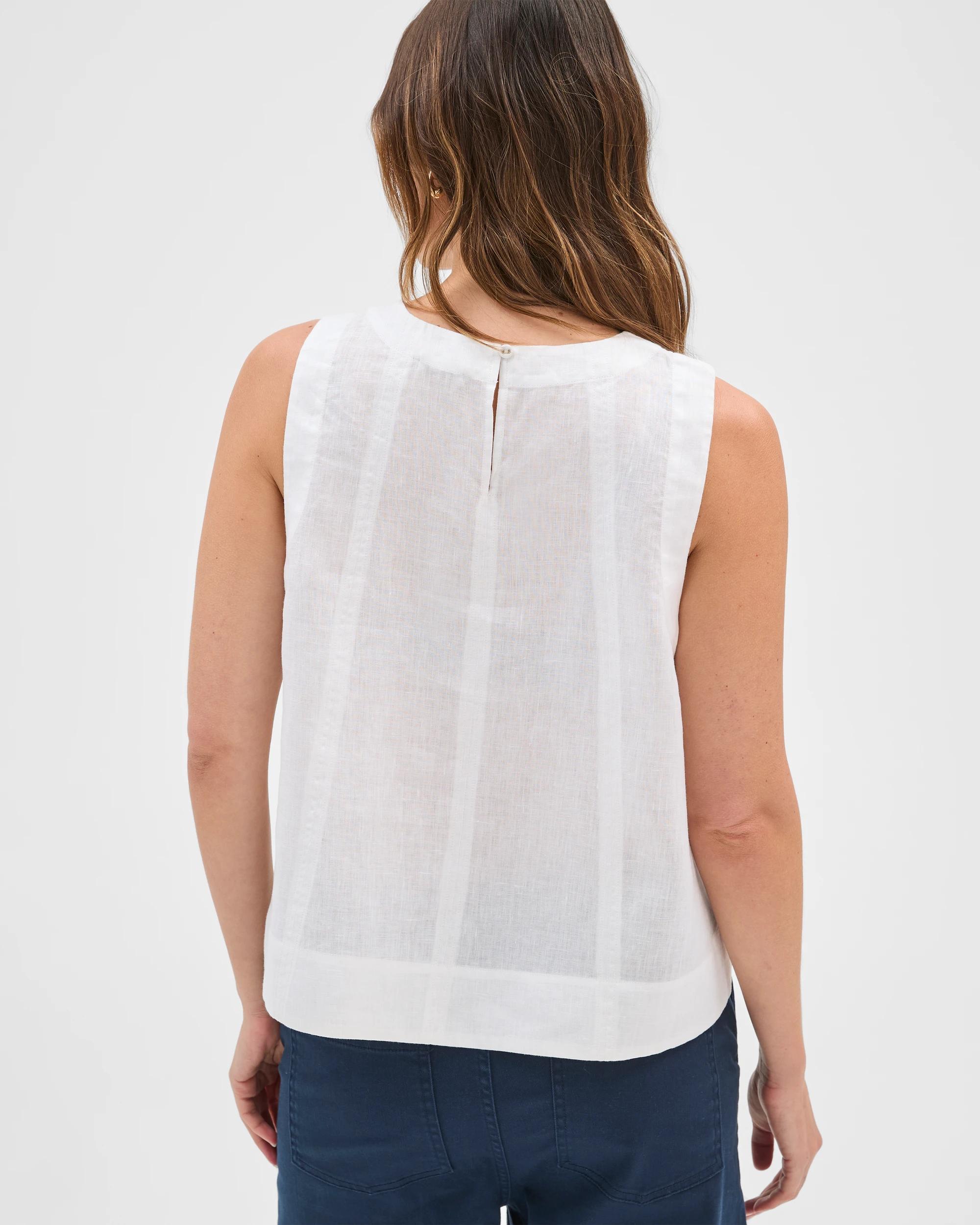 6 Target Woman European Linen Swing Tank Top WHITE, 6 of 6