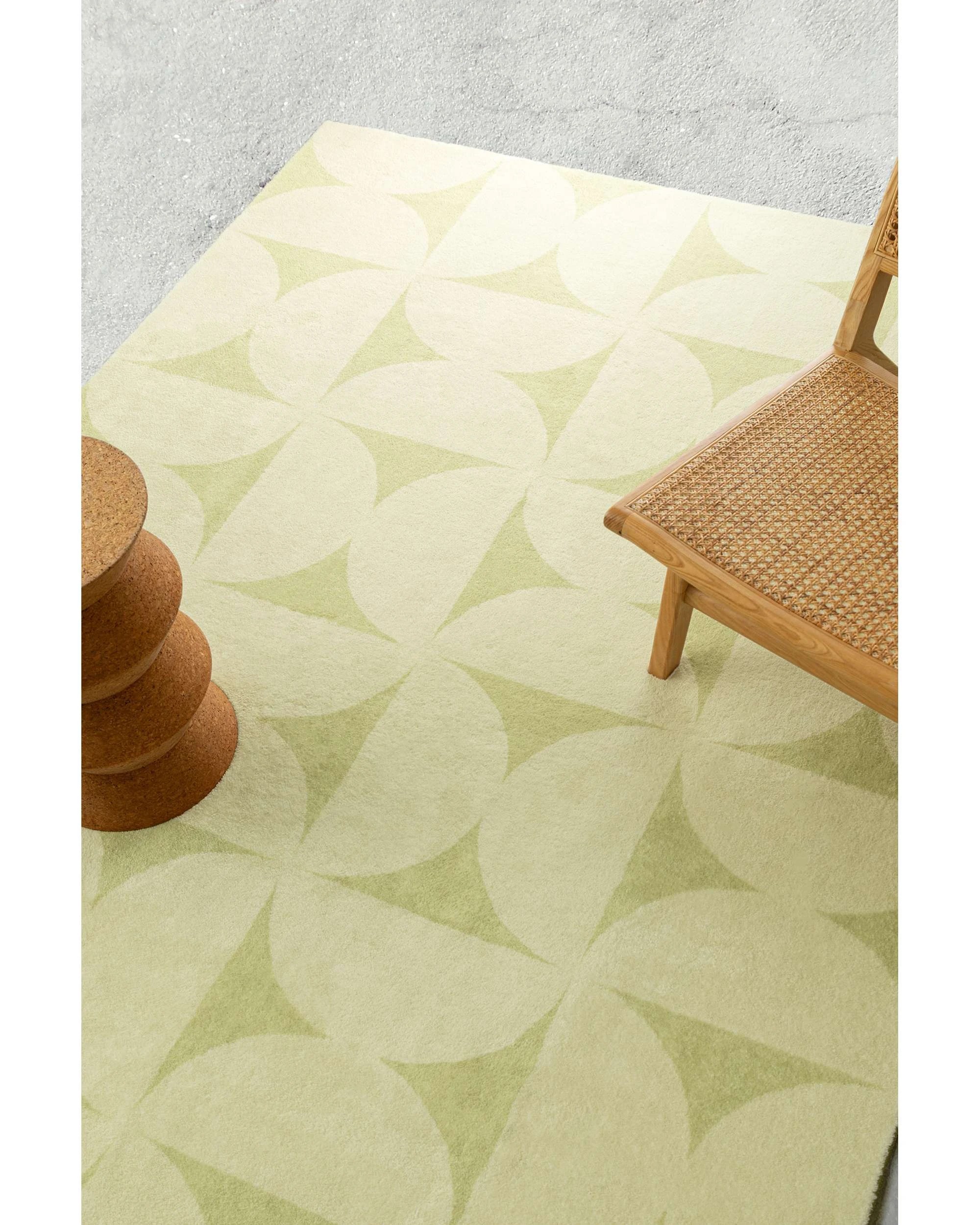 3 Loopsie Frogmore PistachioGeometric Washable Rug-290cm x 200cm - Green, 3 of 8