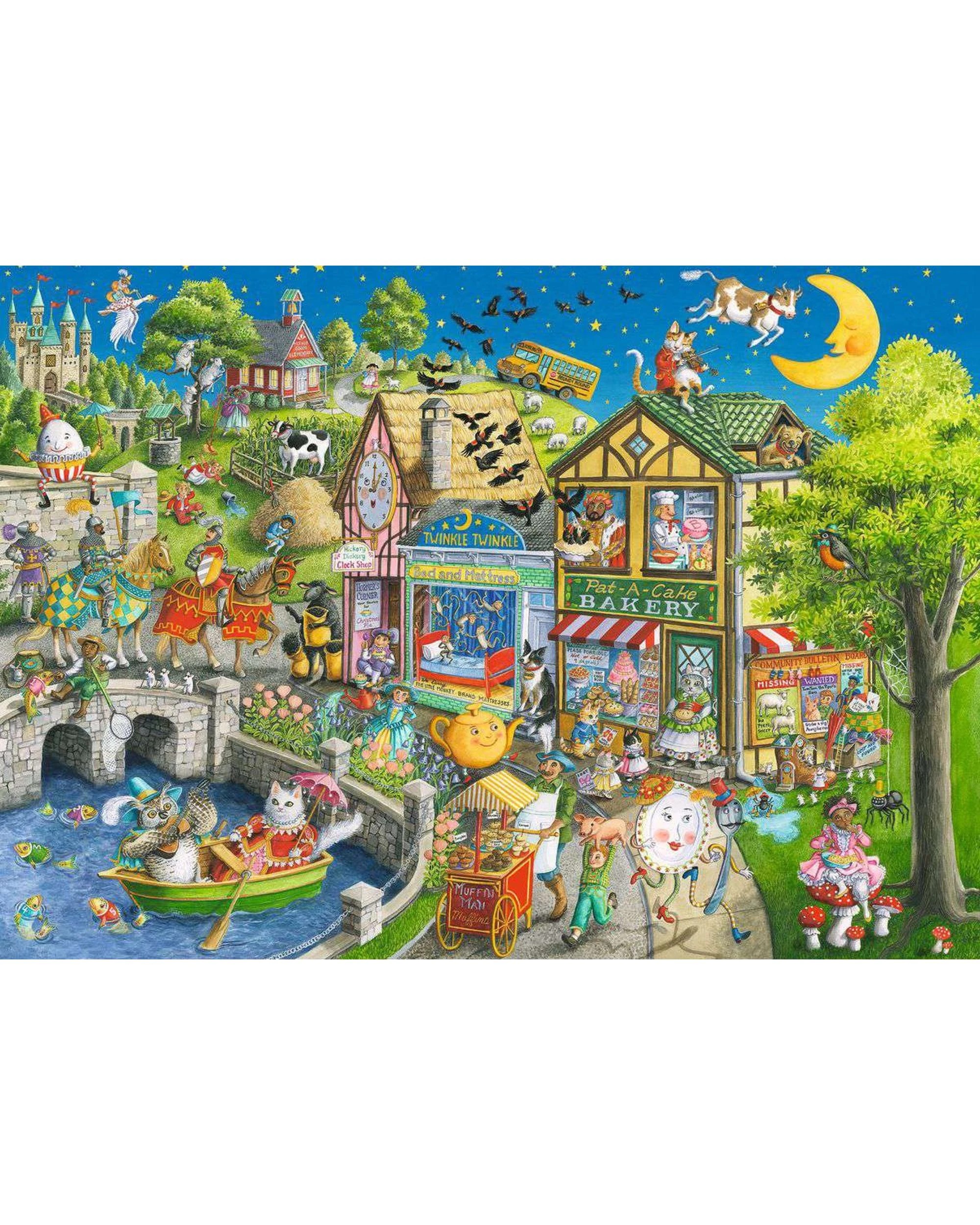 2 Ravensburger Mother Gooseville 1000 Piece Jigsaw Puzzle, 2 of 2