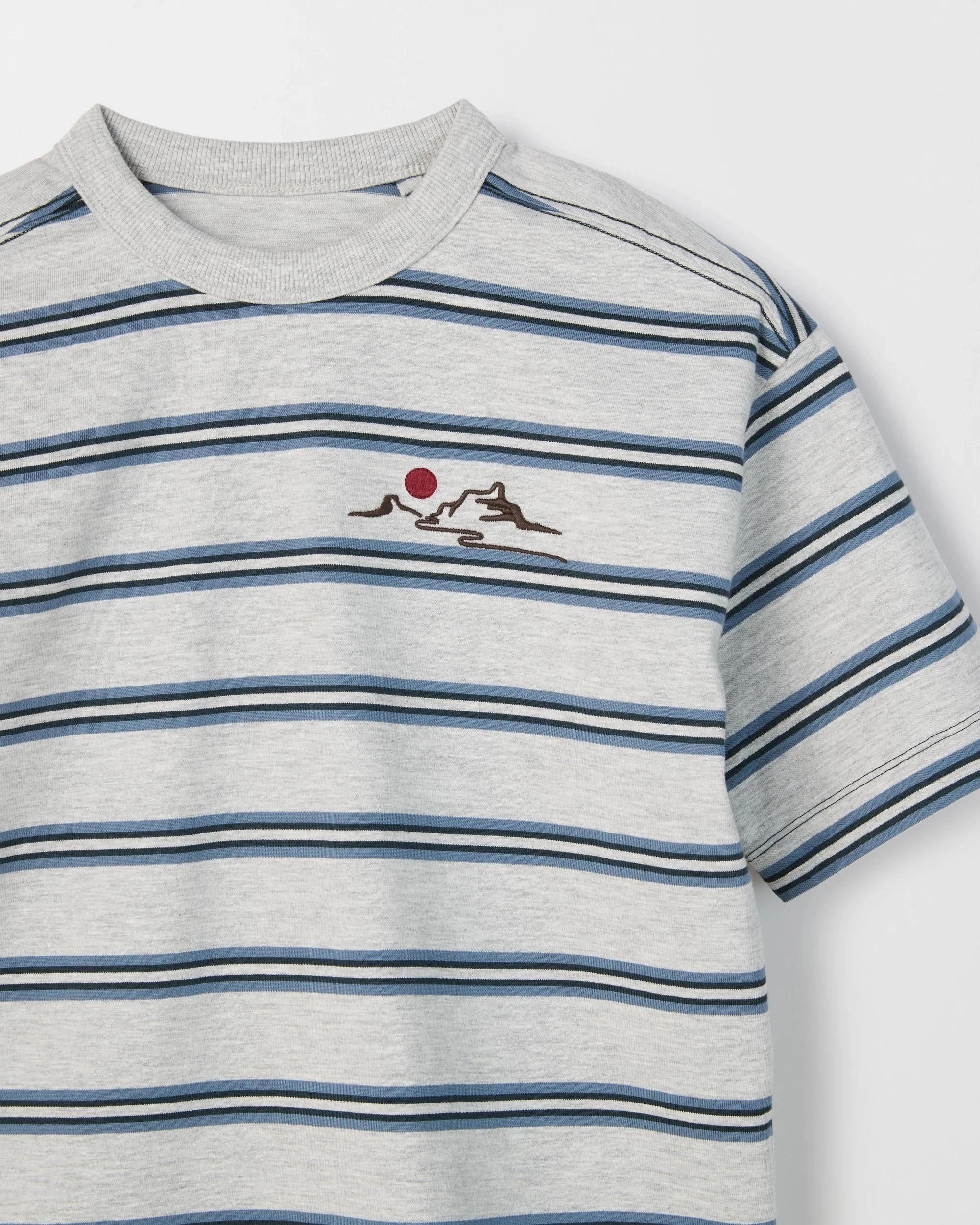 7 Target Kids Australian Cotton Stripe T-Shirt GREY MARLE, 7 of 7