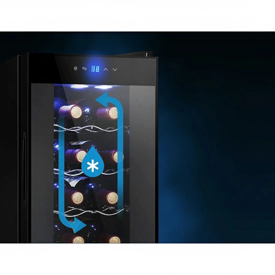 3 Devanti Wine Fridge Cooler 12 Bottles - Black, 3 of 6