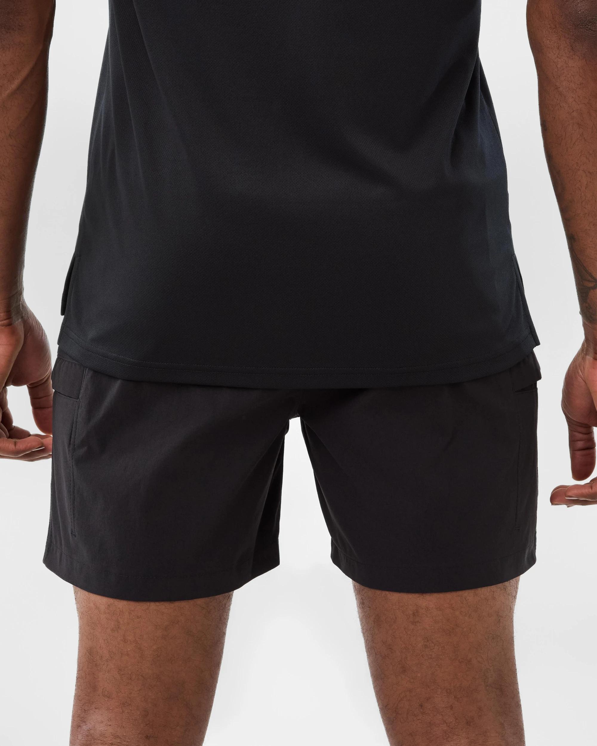 3 Active Mens Everyday Cargo Shorts Black, 3 of 7