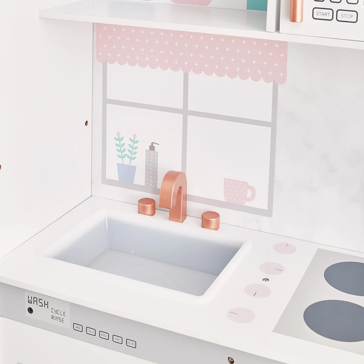 8 Pink Large Wooden Kitchen Playset, 8 of 10