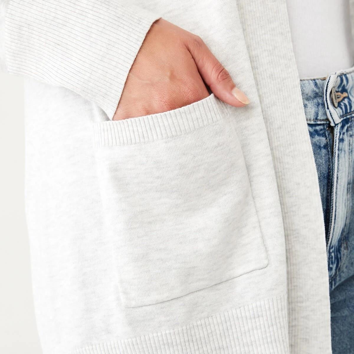 6 Edge to Edge Cardigan Wht Marle, 6 of 6