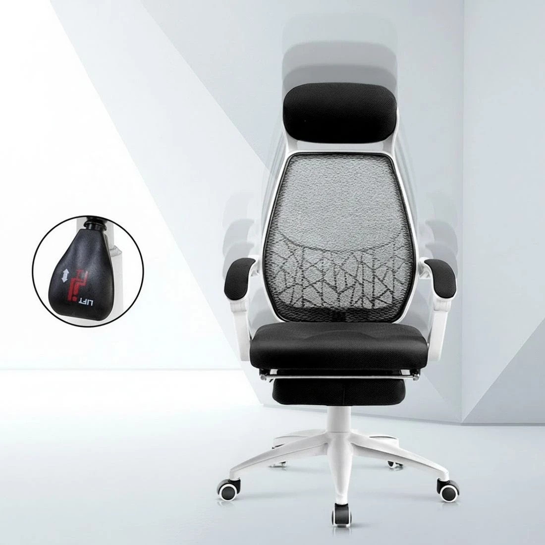 5 Artiss Mesh Office Chair Recliner - Multi, 5 of 5