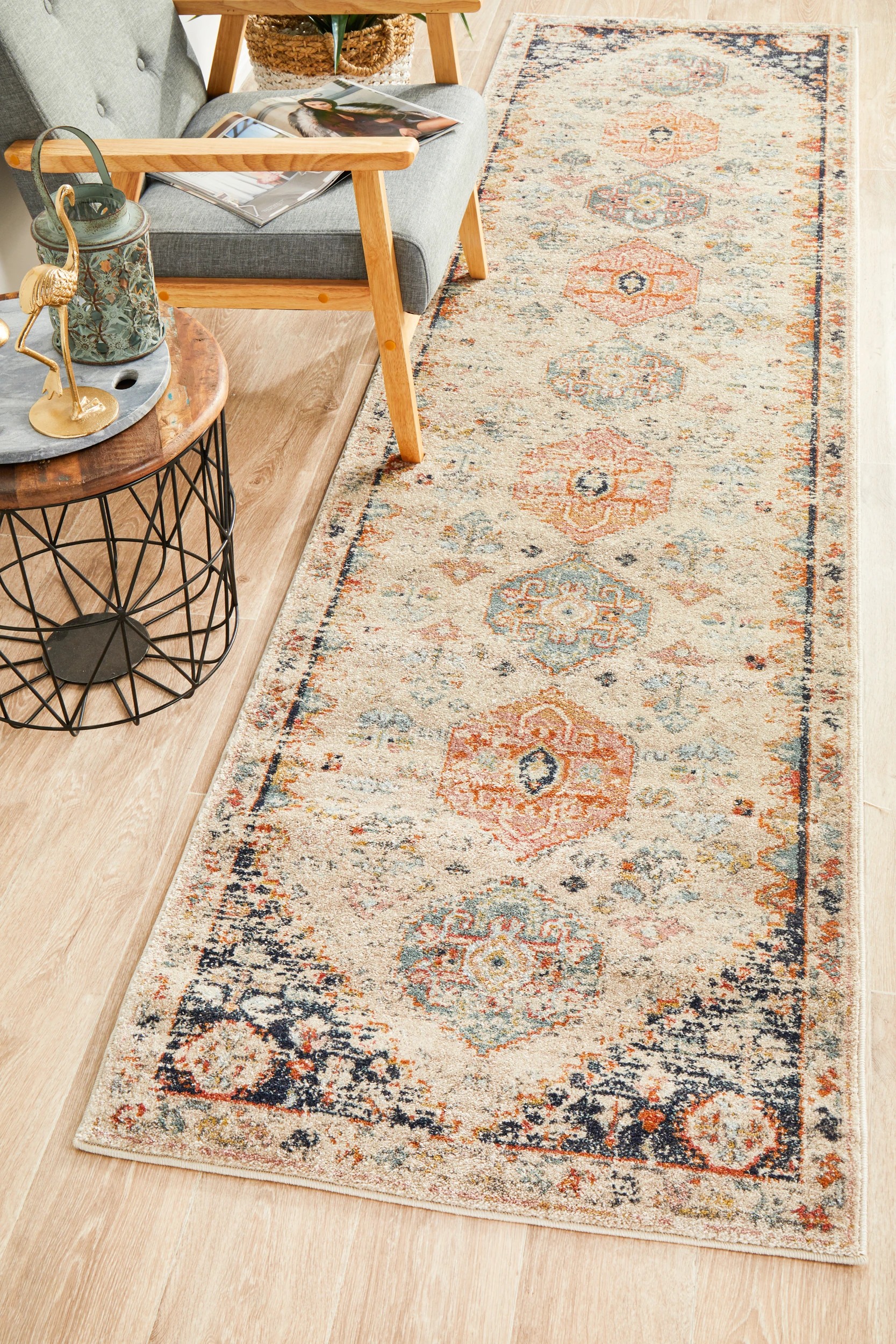 3 Common Ground Rugs Eterna 854 500x80cm - Extra Large Runner Rug - Beige, 3 of 8