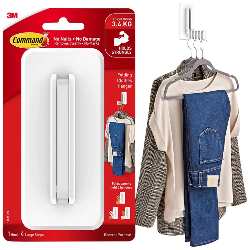 2 Command Folding Clothes Hanger, 2 of 7