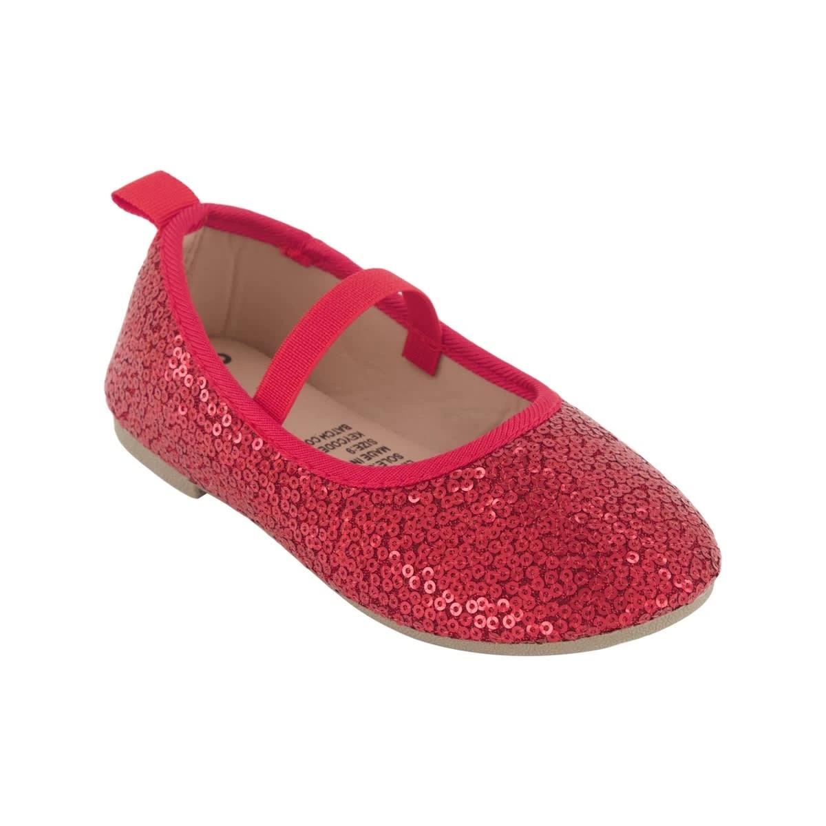 1 Junior Sequin Flats RED SEQUIN, 1 of 5