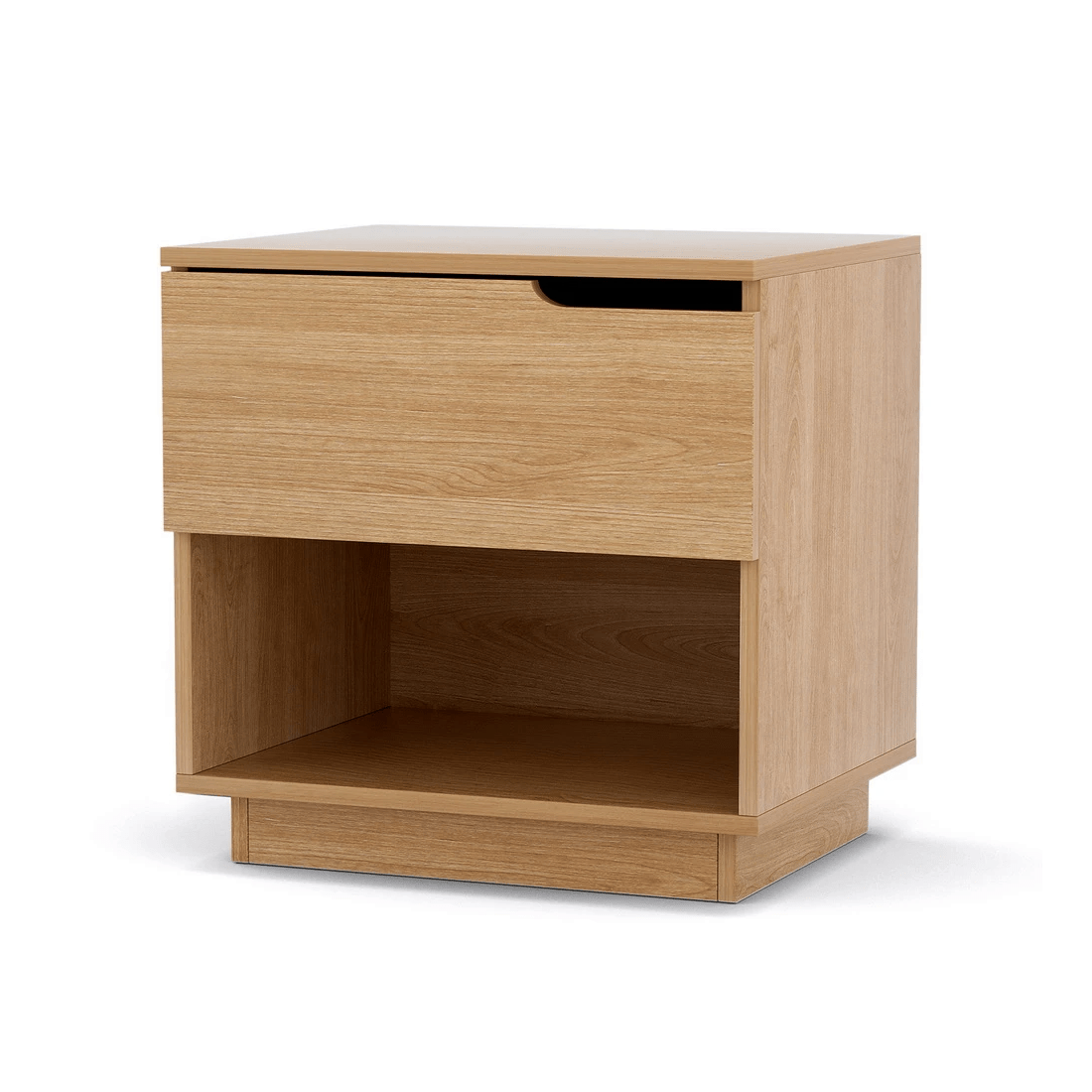 1 Artiss Bedside Table 1 Drawer 1 Shelf Nightstand Pine - Natural, 1 of 8