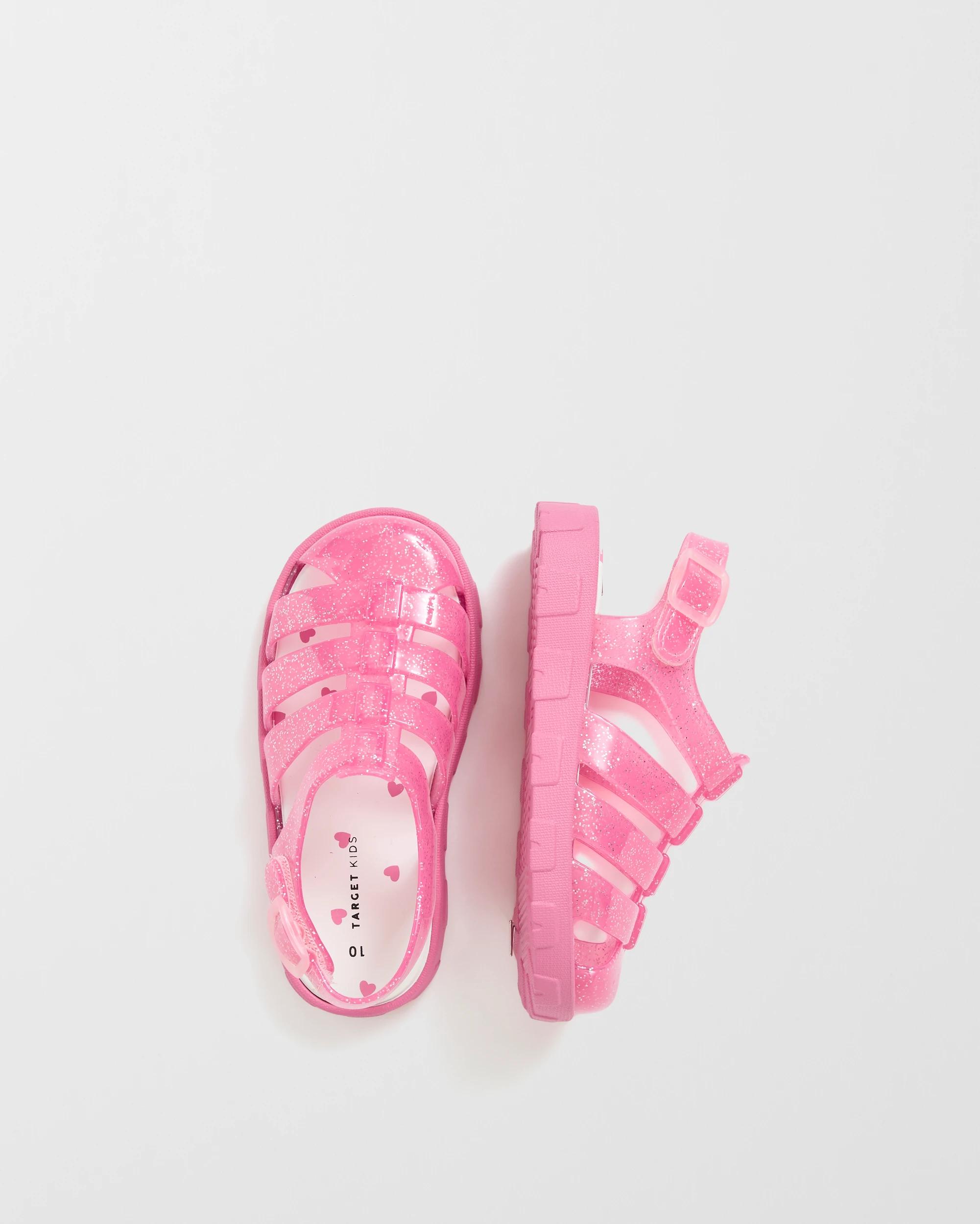 3 Target Kids Jelly Sandals PINK GLITTER, 3 of 3