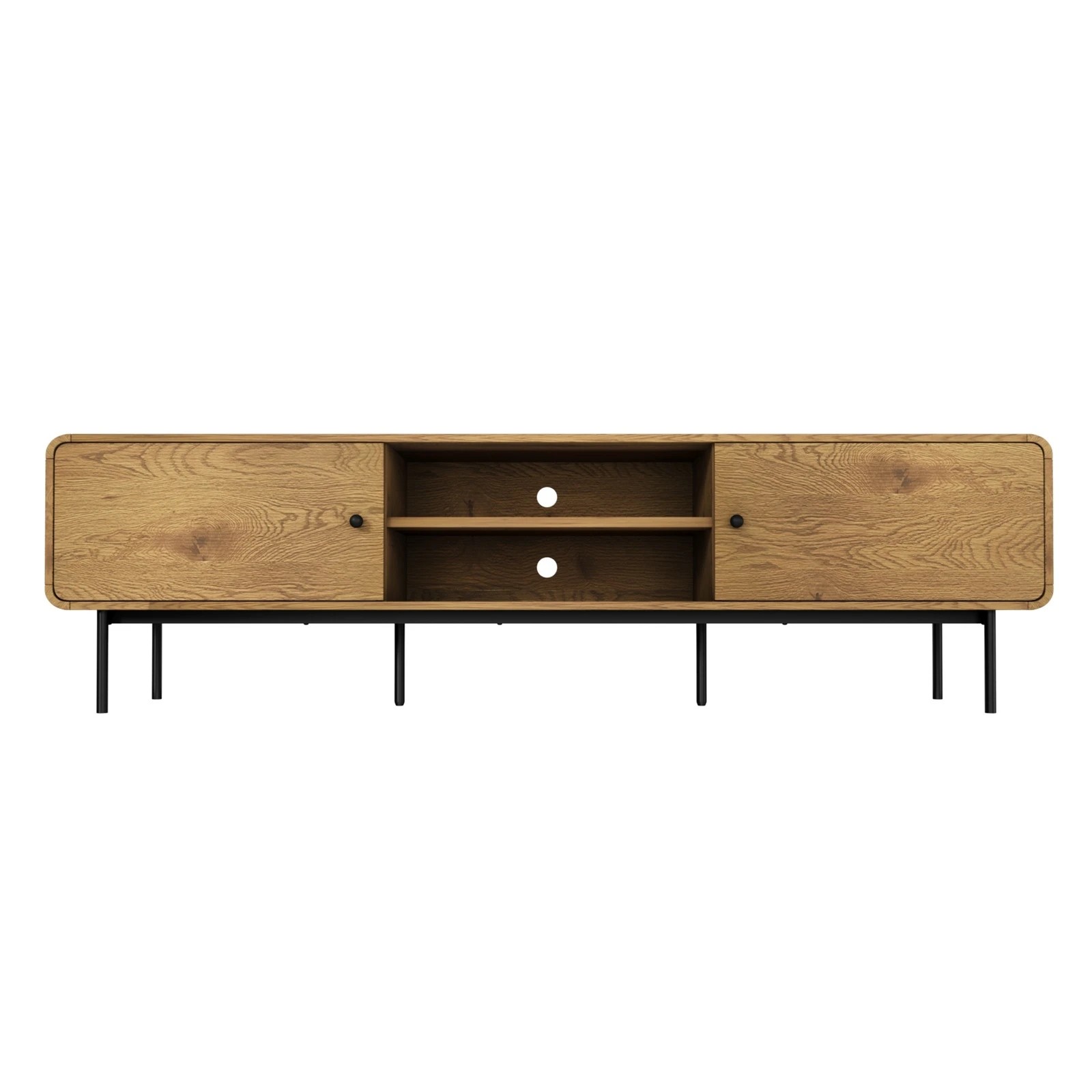 7 Oikiture Tv Cabinet Entertainment Unit 180cm Wooden
 - Natural, 7 of 9