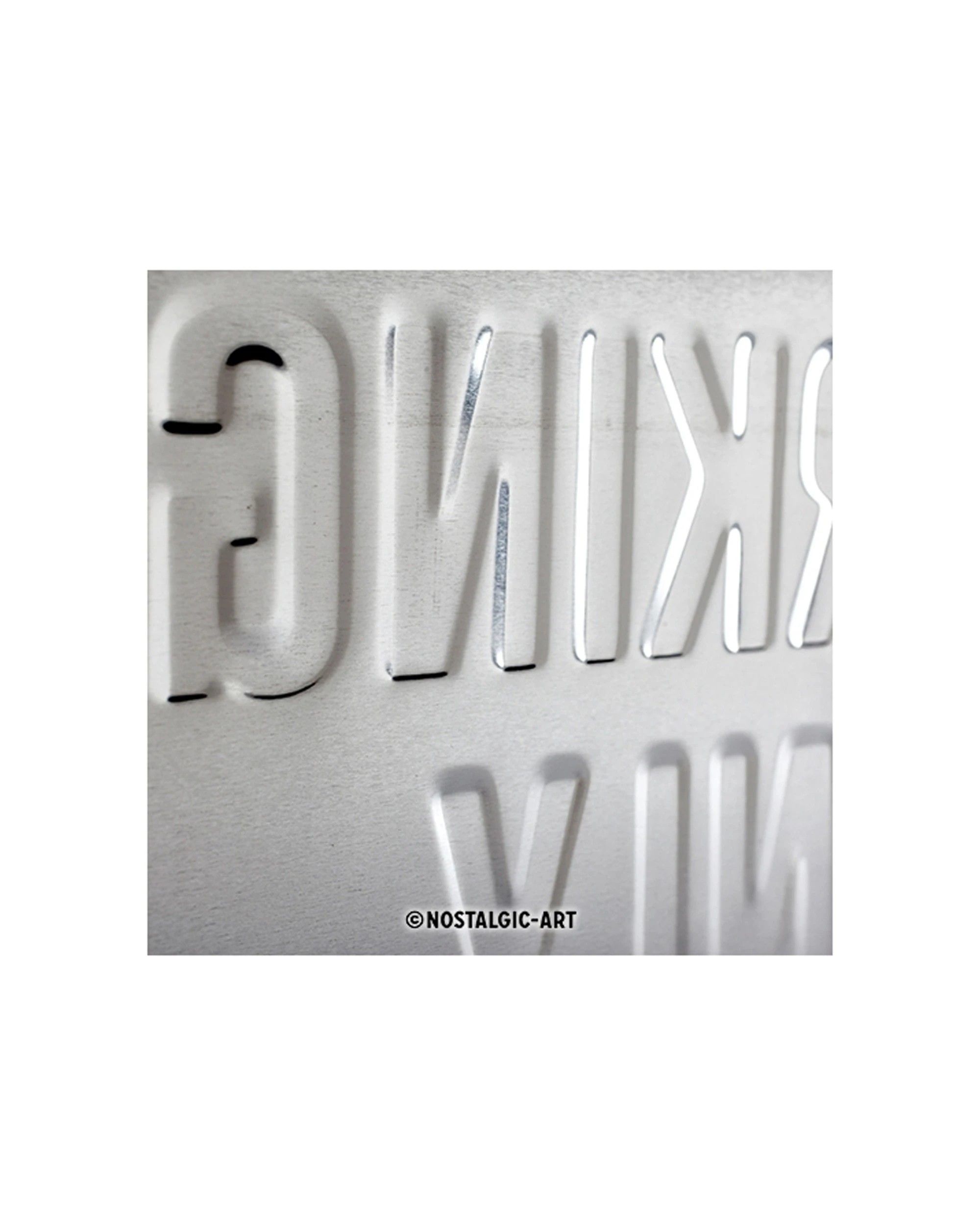 5 Nostalgic-Art Large 30x40cm Metal Wall Art Sign Plaque - BMW Parking Only - White, 5 of 5