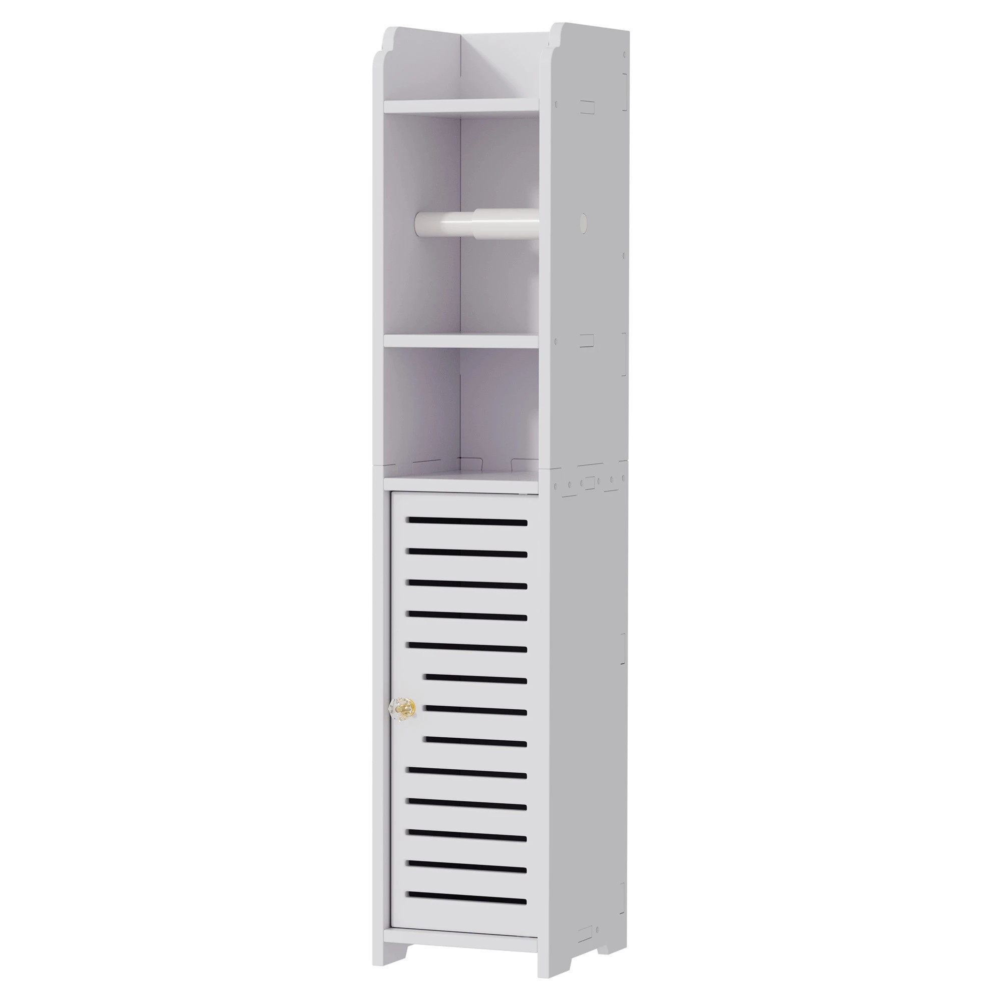 1 Artiss 2X Bathroom Cabinet Toilet Roll Holder - White, 1 of 8