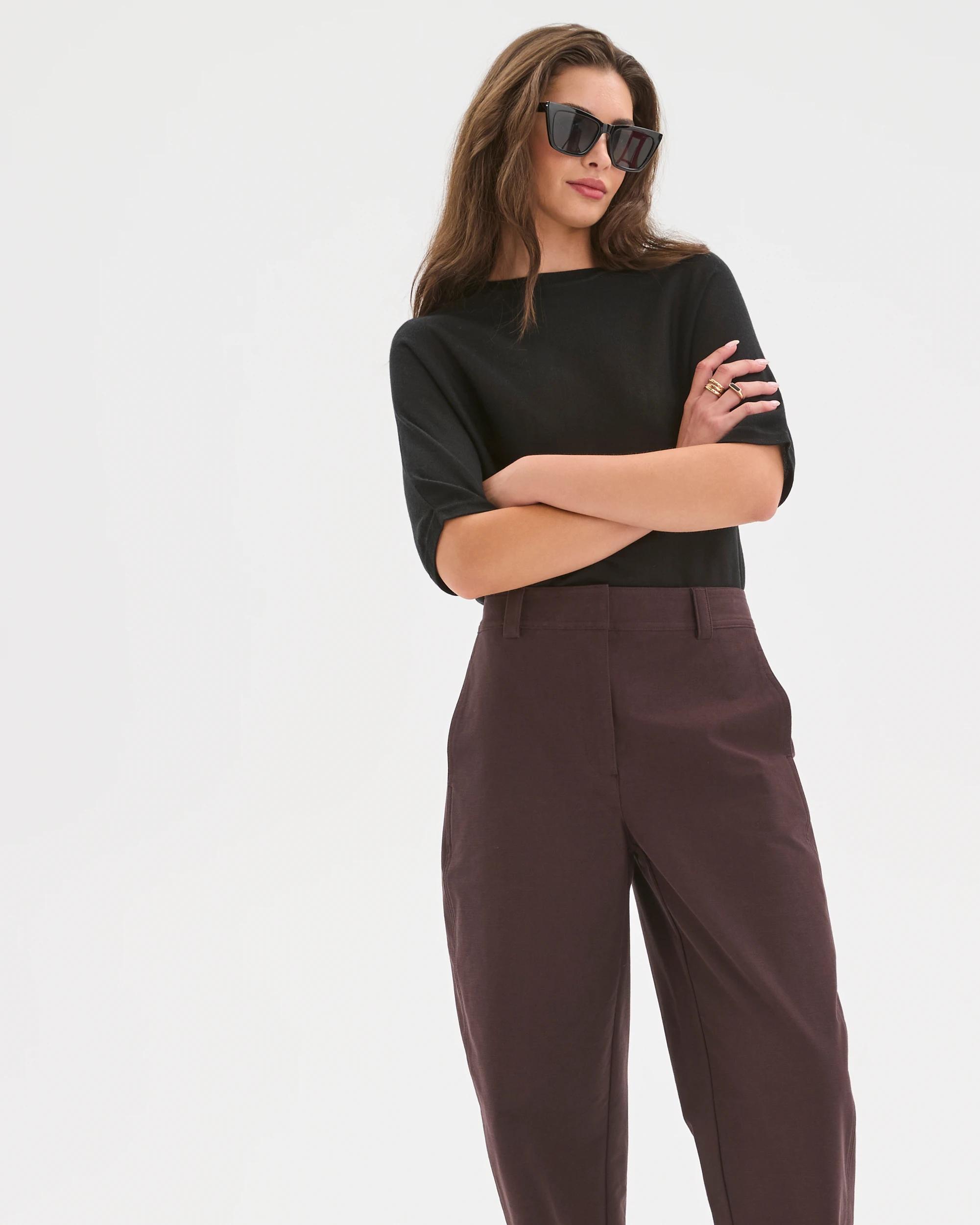 3 Target Petites Petites Forward Seam Pants CHOCOLATE PLUM, 3 of 6