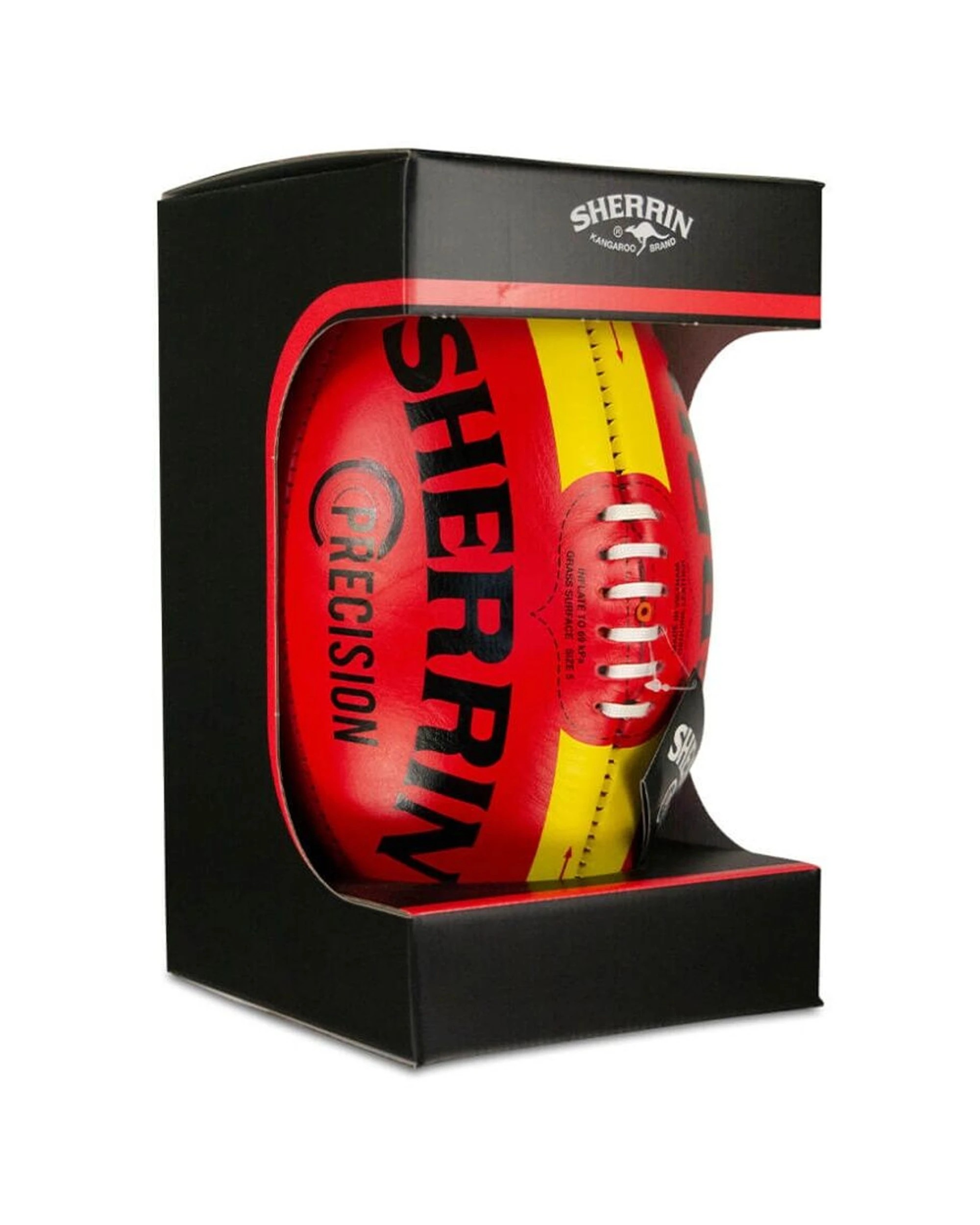 3 Sherrin Precision Leather Australian Rules Training Football Size 4 - Red, 3 of 4