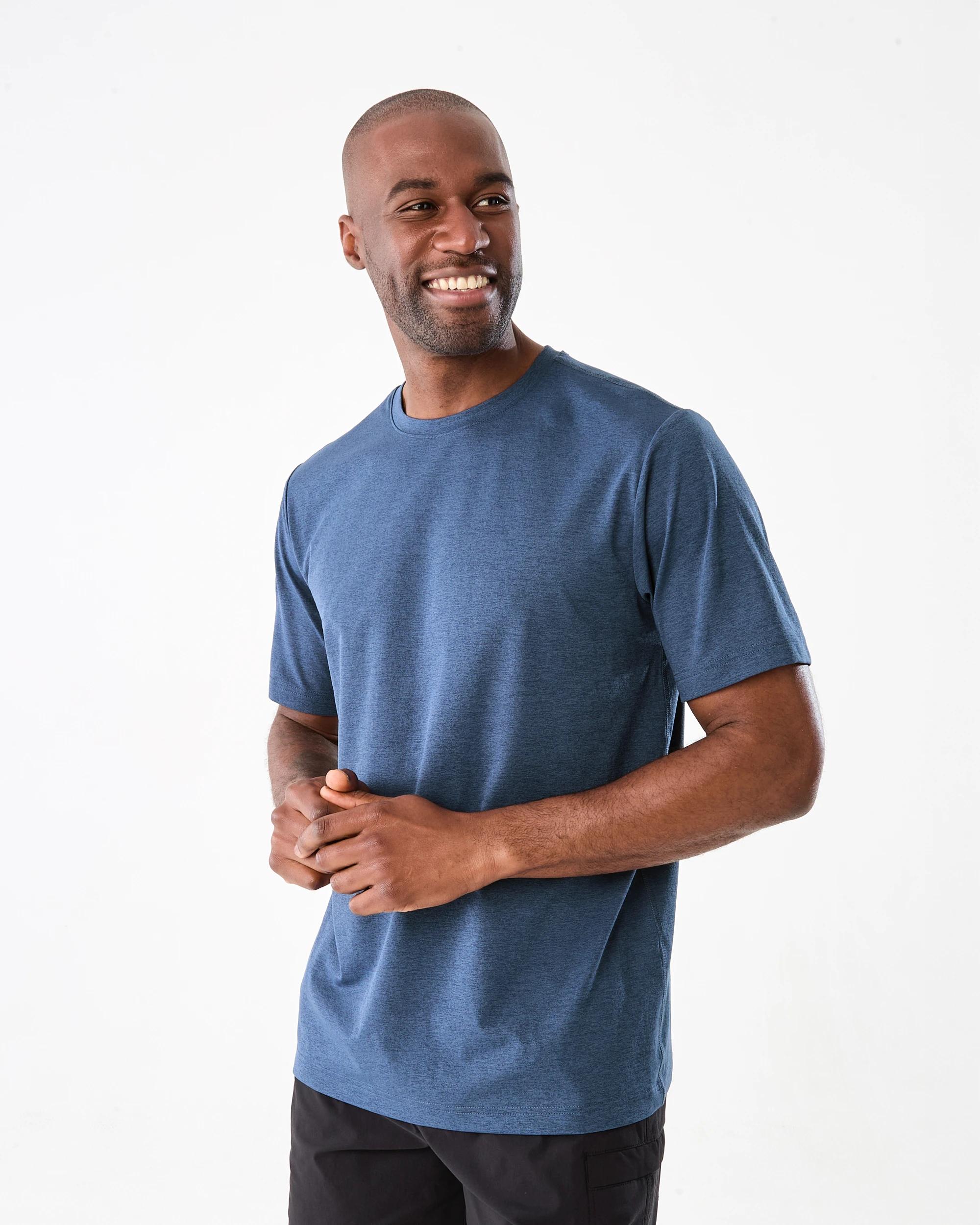 2 Active Mens Regular Training T-shirt Nvy Washd, 2 of 5