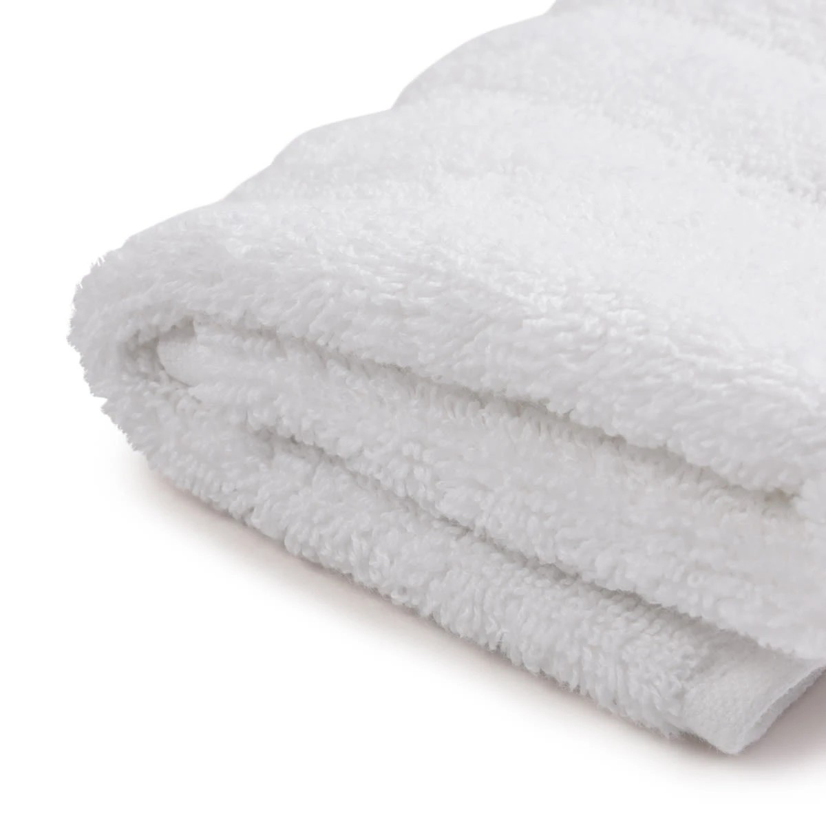 4 Thick Ribbed Australian Cotton Face Washer - White, 4 of 5