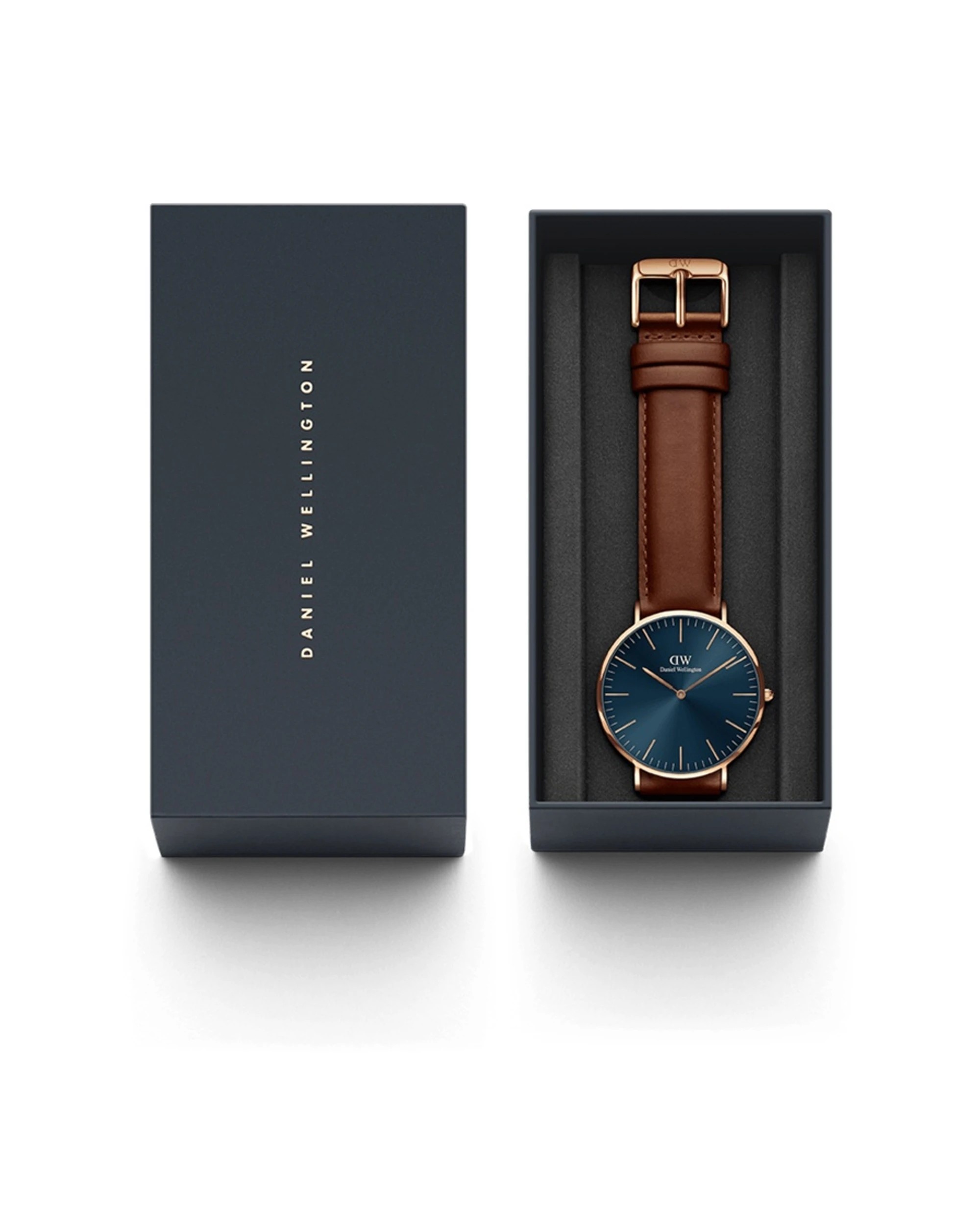 5 Daniel Wellington Classic 40mm St Mawes Rose Gold Stainless Steel Brown Strap Watch, 5 of 5