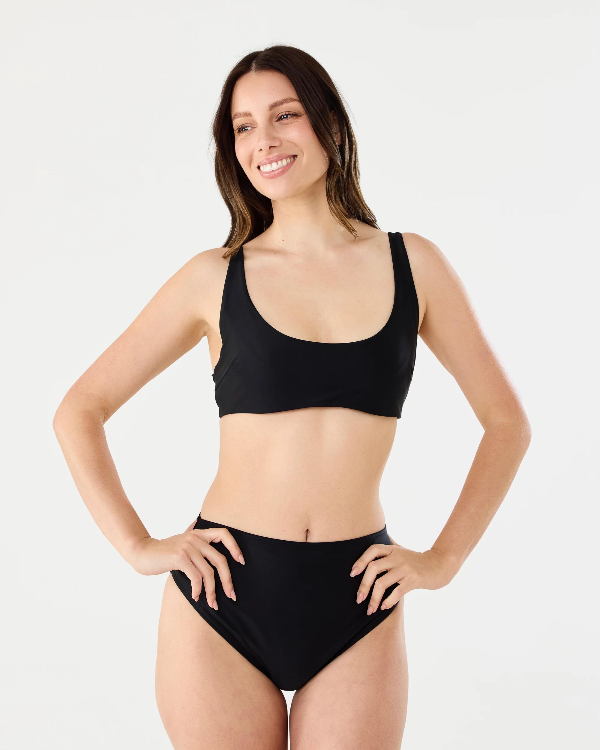 1 Sculpt and Support Bikini Top Black, 1 of 6