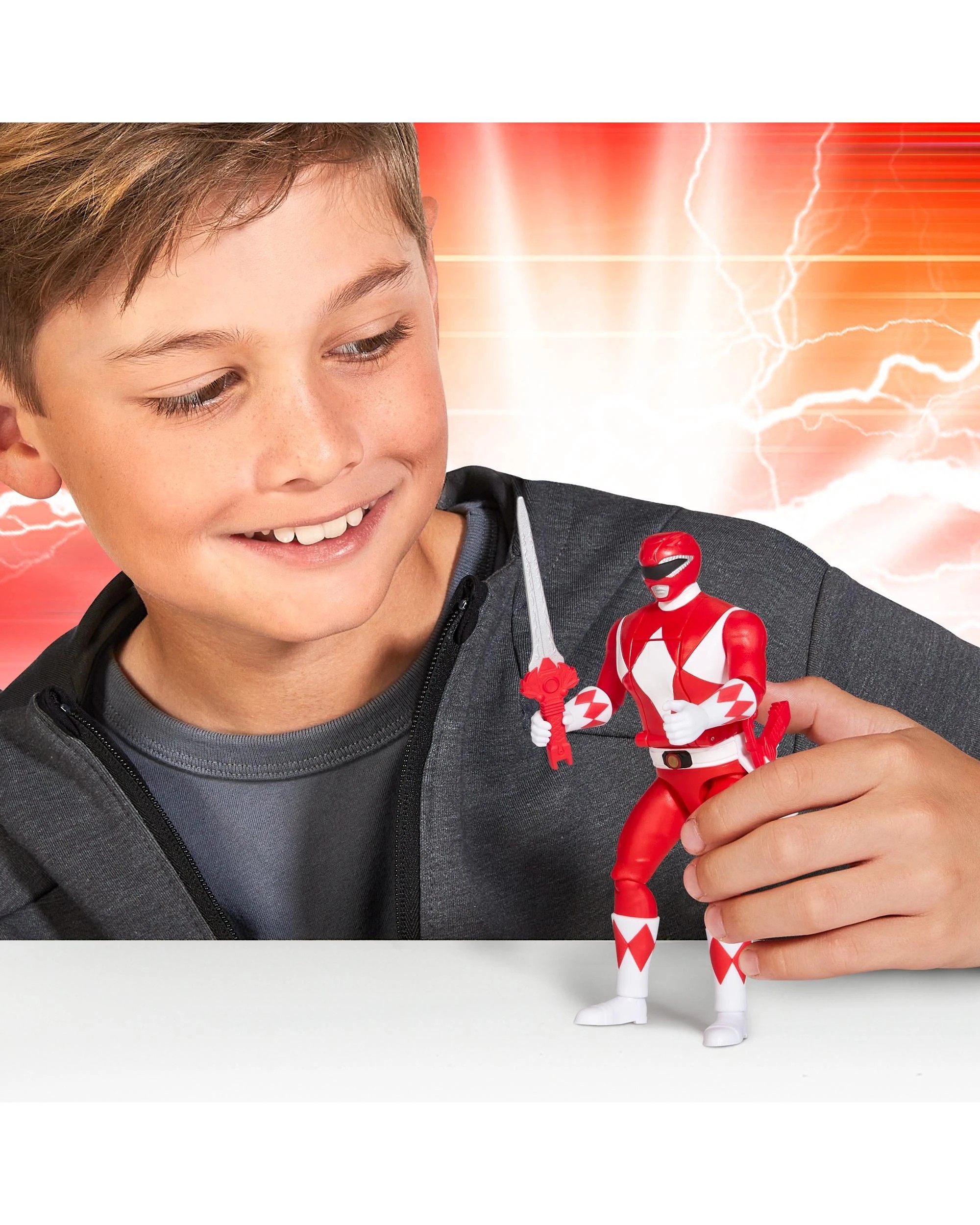 8 Mighty Morphin Power Rangers Re-Ignition Auto-Morphin Red Ranger Action Figure, 8 of 9