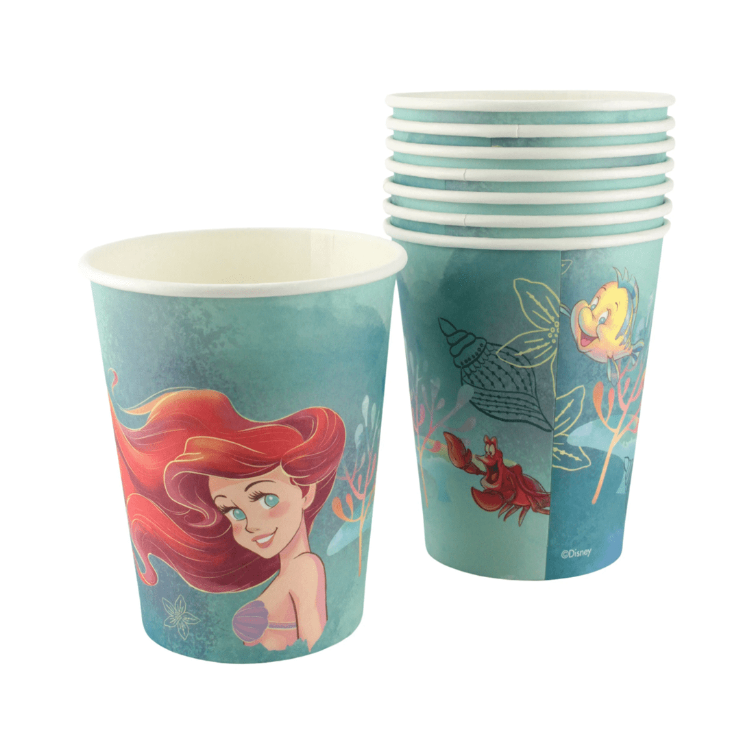 1 Amscan The Little Mermaid Paper Cups Pack of 8, 1 of 1