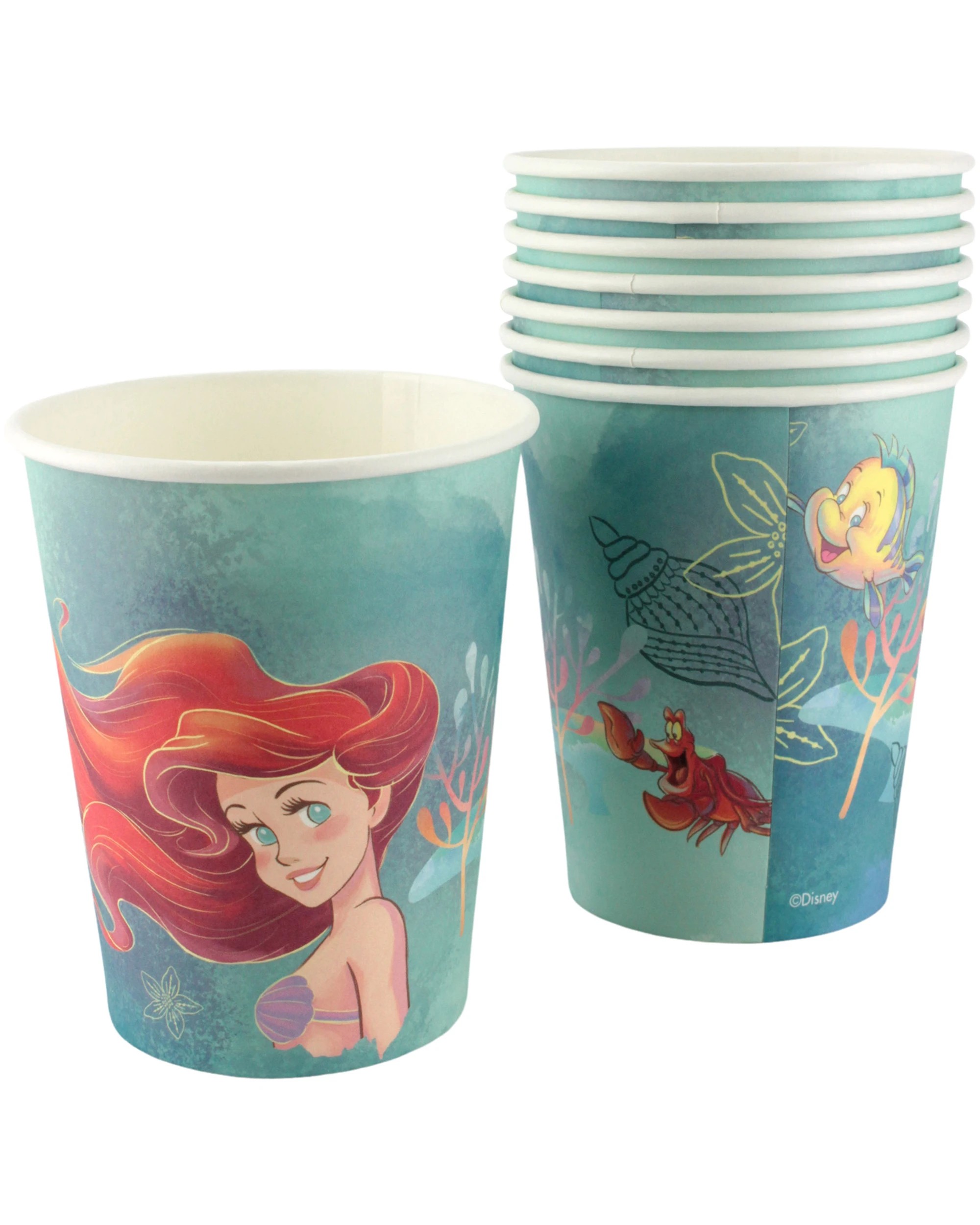 1 Disney The Little Mermaid Paper Cups Pack of 8, 1 of 1