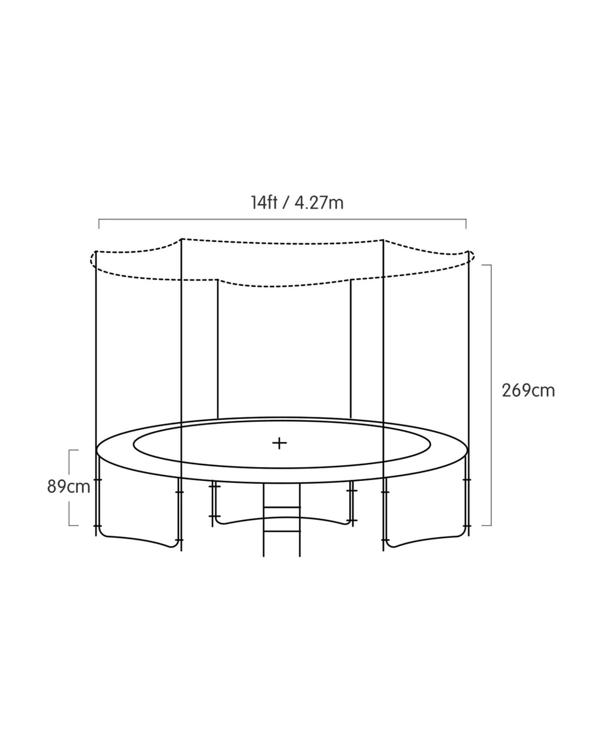 2 Kahuna Blizzard 14 ft Trampoline - Orange, 2 of 6