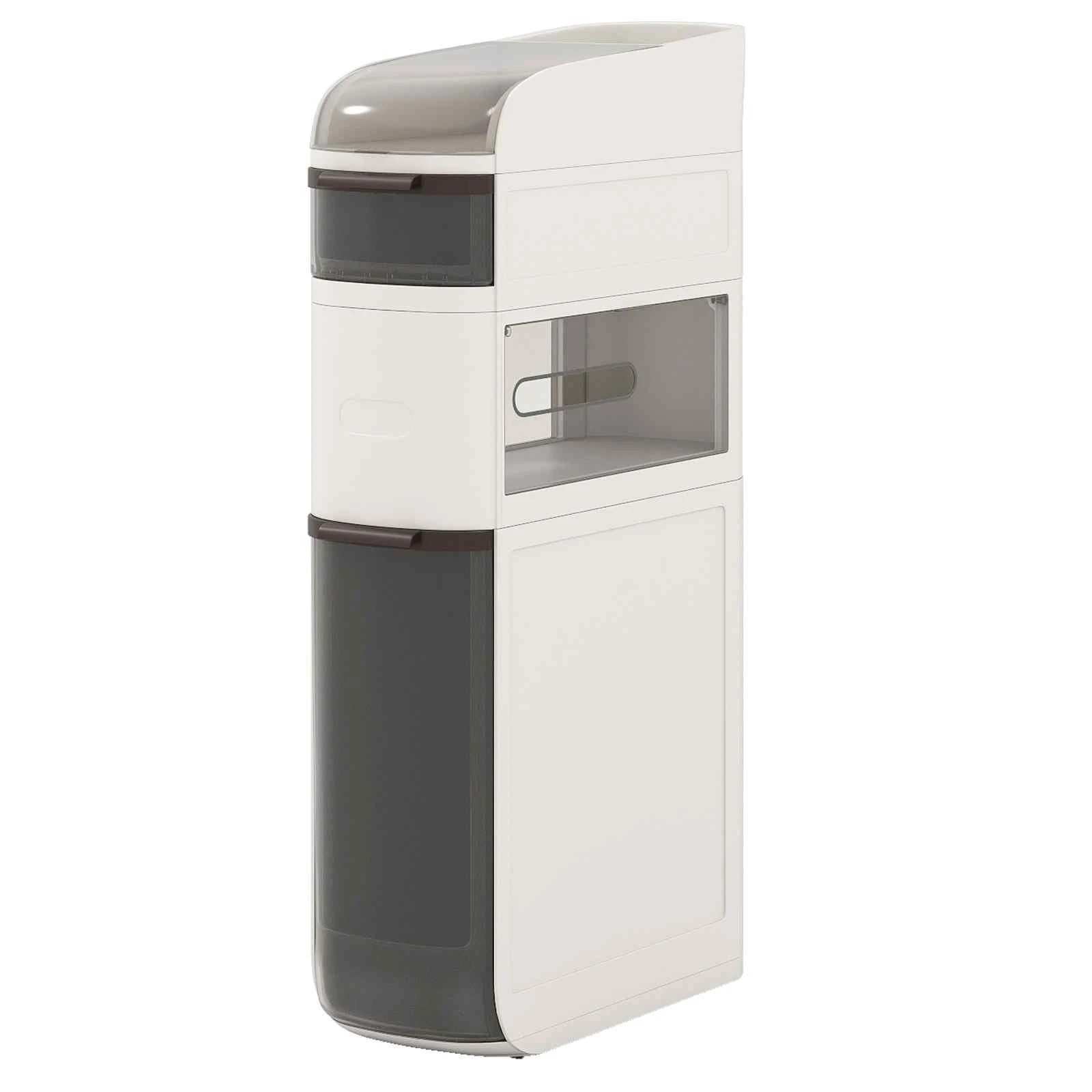 1 Costway 4-Tier Narrow Bathroom Storage Cabinet Toilet Paper Organizer, 1 of 5