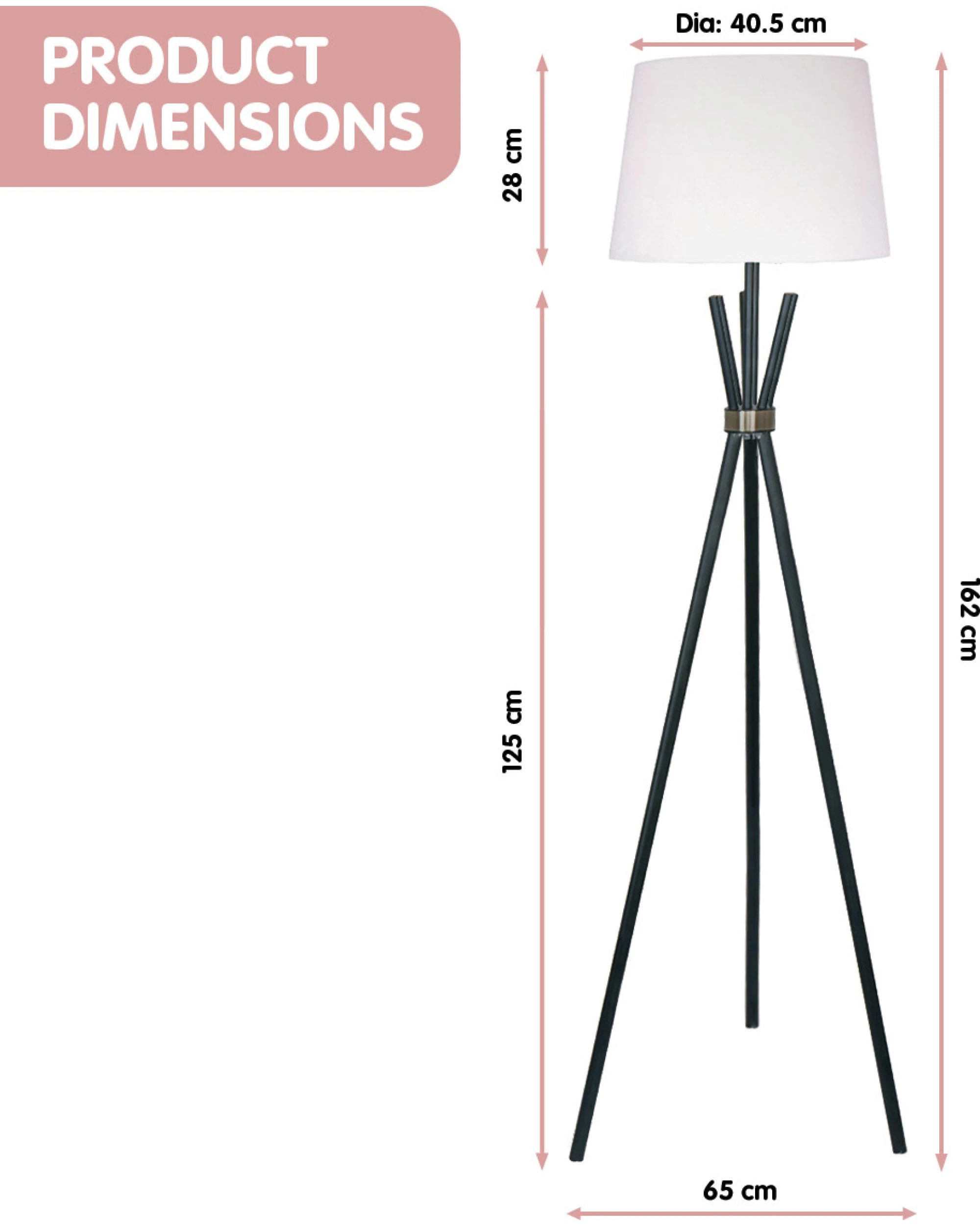 2 Sarantino Tripod Floor Lamp In Metal And Antique Brass, 2 of 7