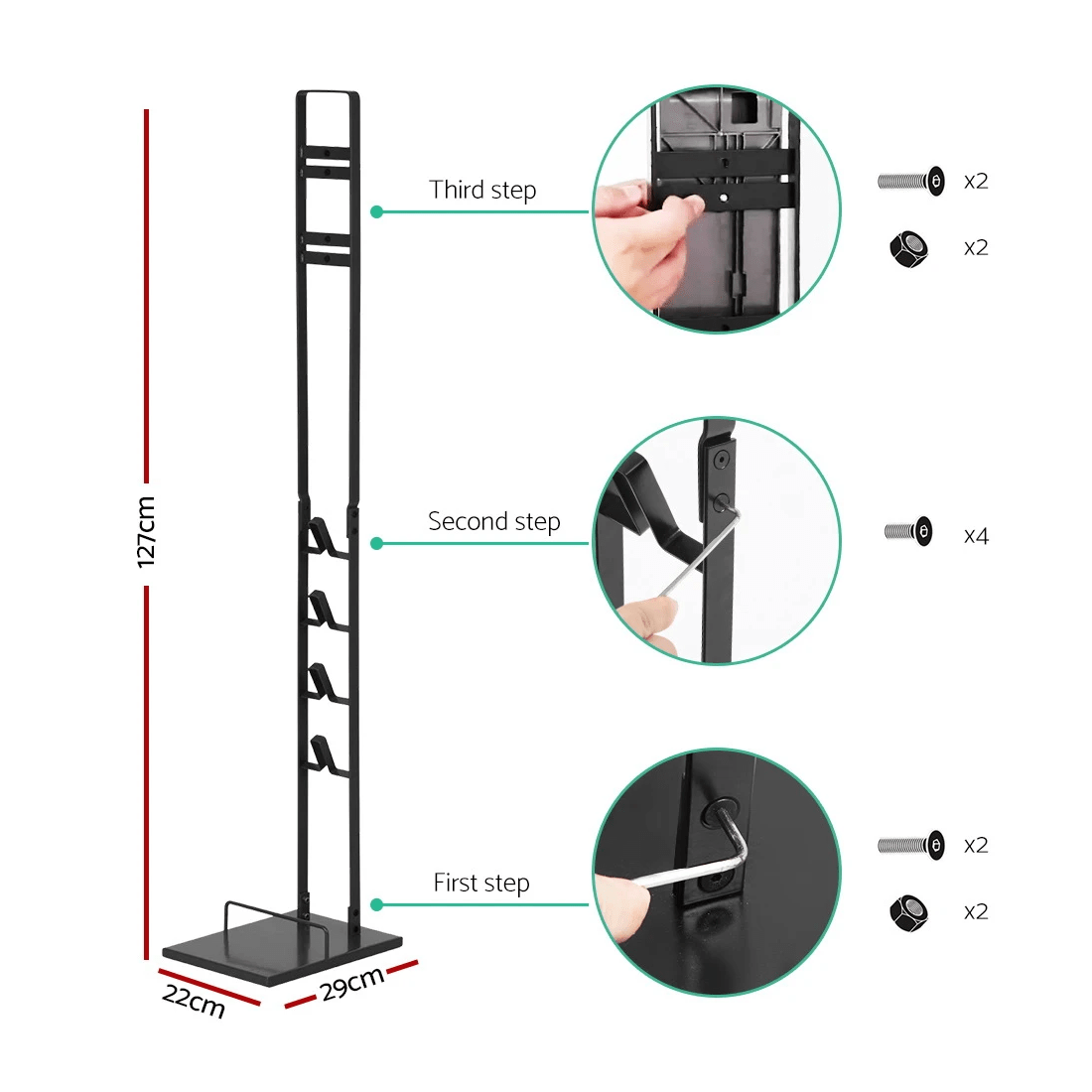 2 Artiss Freestanding Dyson Vacuum Cleaner Stand for V6 7 8 10 11 - Black, 2 of 7