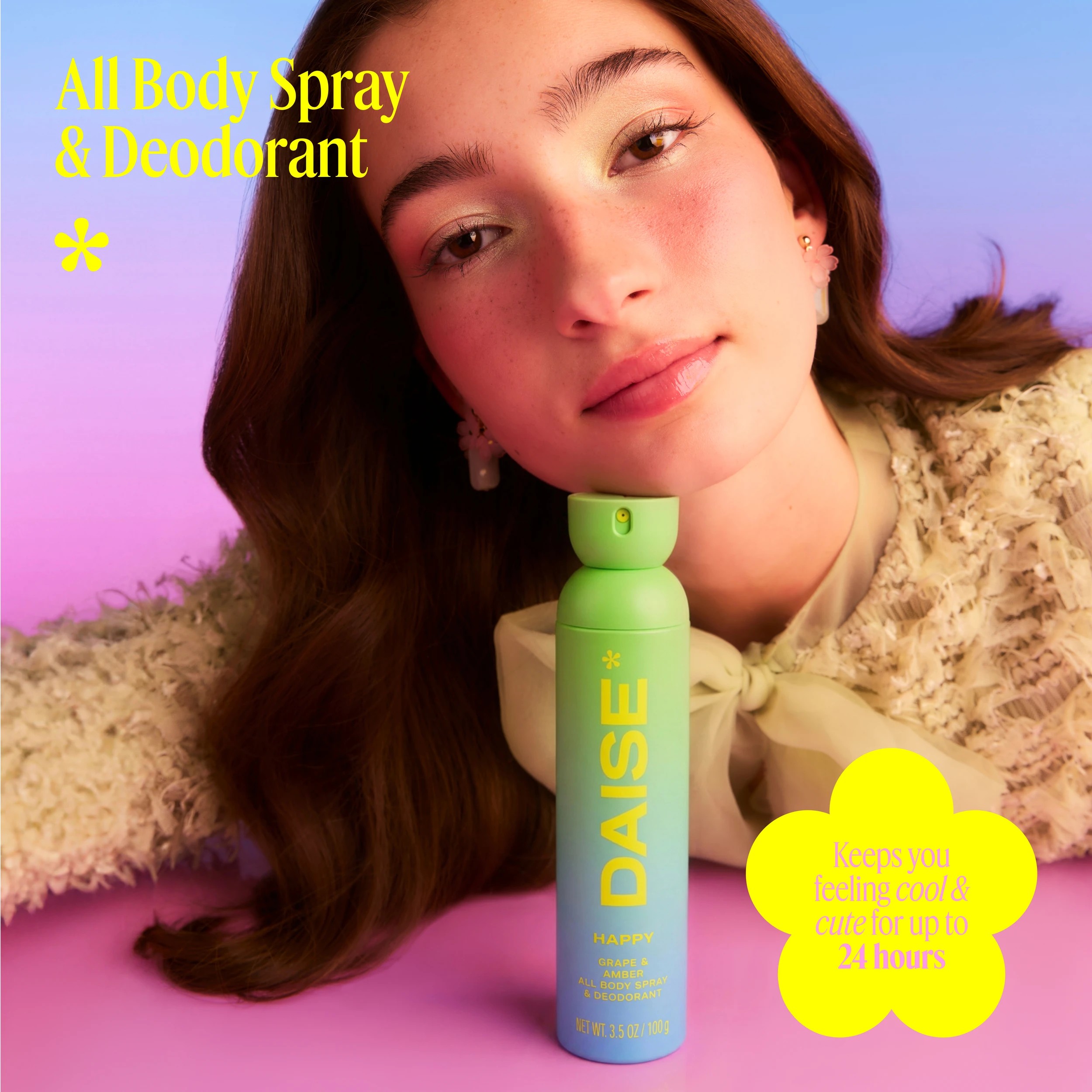 3 DAISE Happy All Body Spray and Deodorant 120ml - Grape and Amber Scent, 3 of 9
