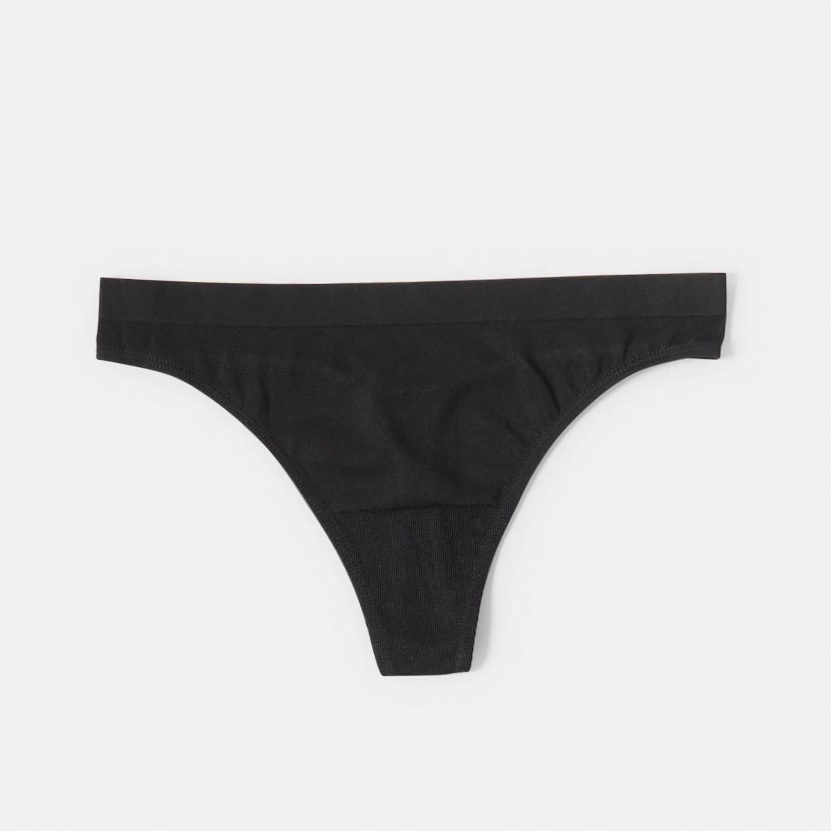 4 Ultra Smooth Seamfree G-String Briefs BLACK, 4 of 6