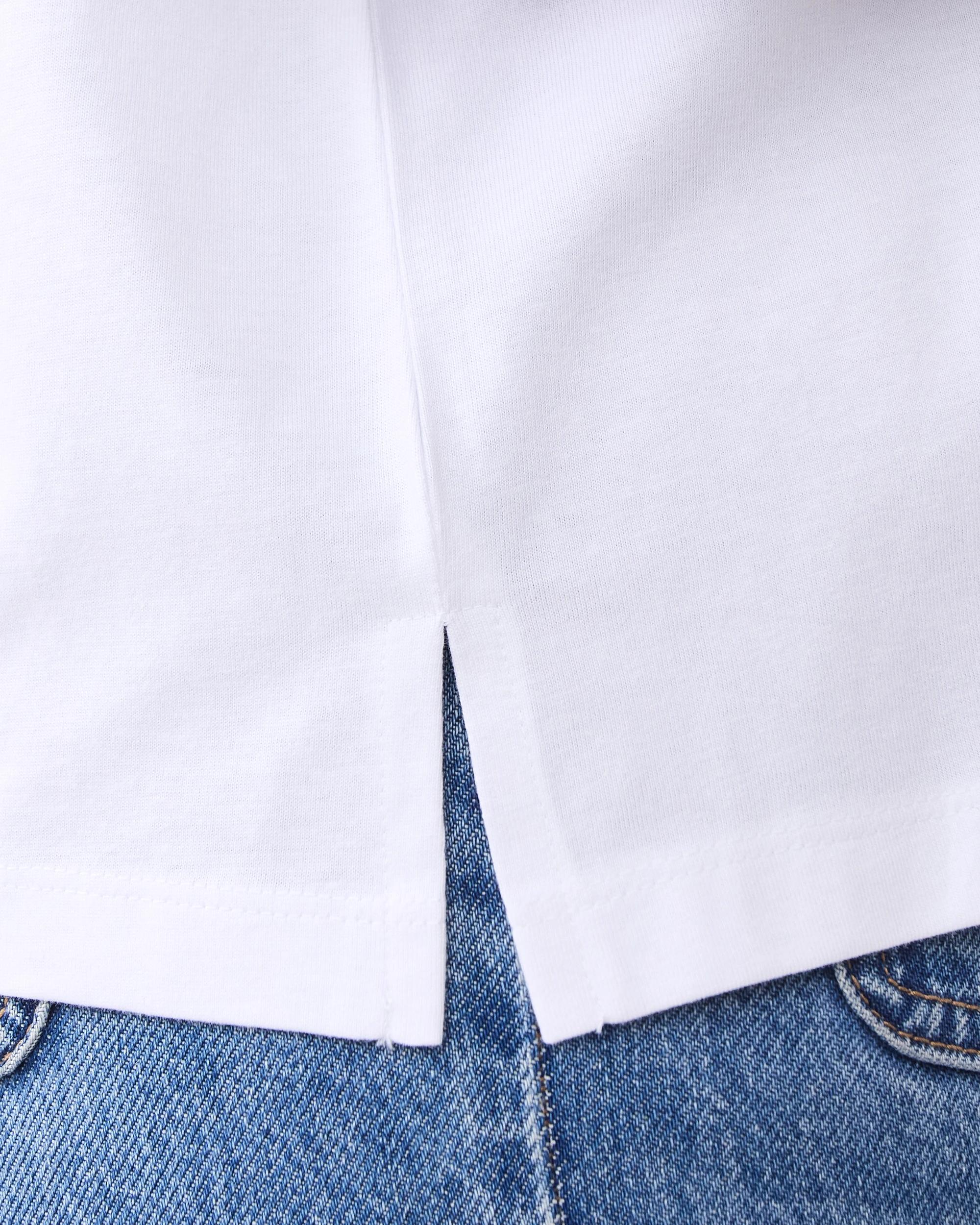 6 Long Sleeve Oversized Boyfriend T-shirt White, 6 of 6