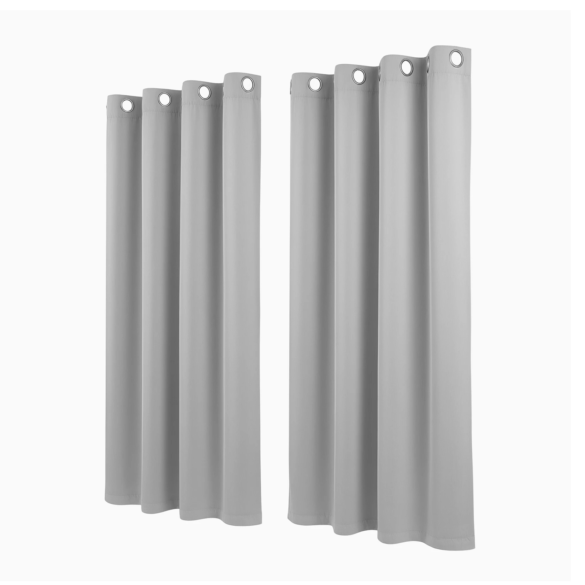 3 Artiss Blockout Curtains 2X 132x160cm Thermal Insulated Eyelet Drapes - Grey, 3 of 4