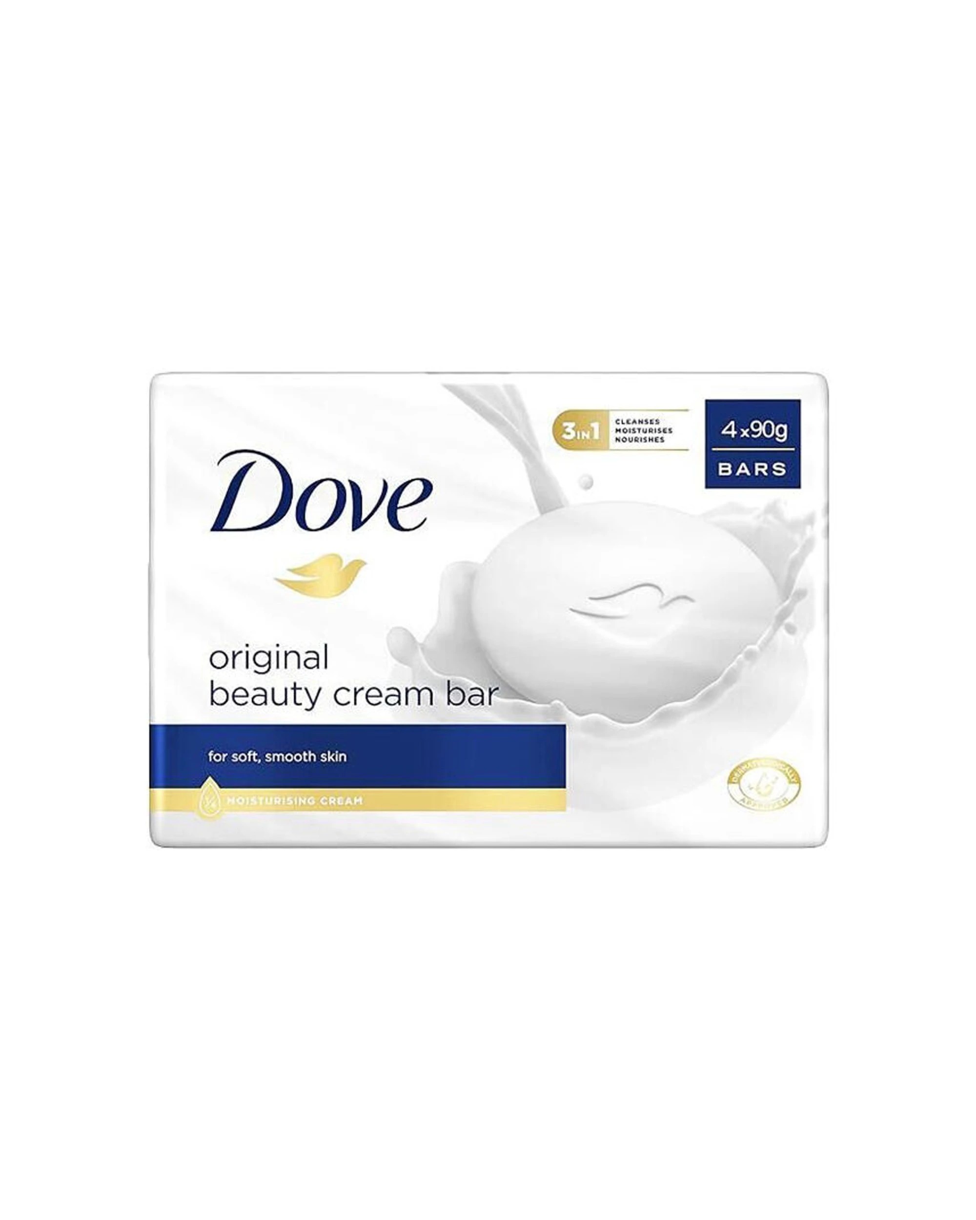 1 Dove 4pc Original Beauty Soap Bar Shower Bath Care 90g - White, 1 of 1