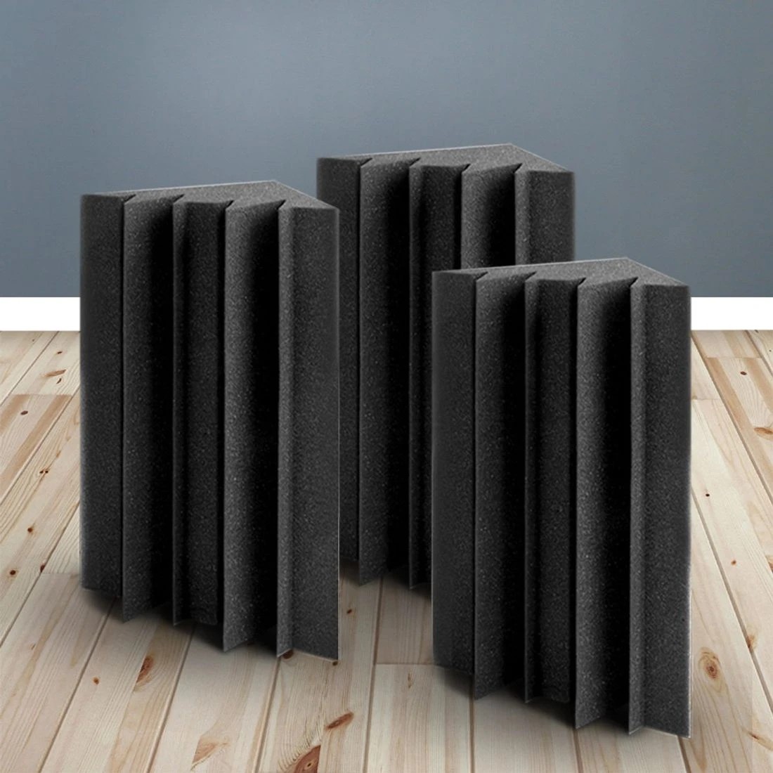 6 Alpha Acoustic Foam 60pcs Corner Bass Trap Sound Absorption - Black, 6 of 6