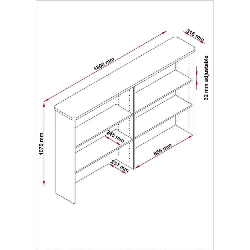 2 Toro Hutch 1800mm Grey Cabinets Cupboards, Lockers and Credenzas, 2 of 2
