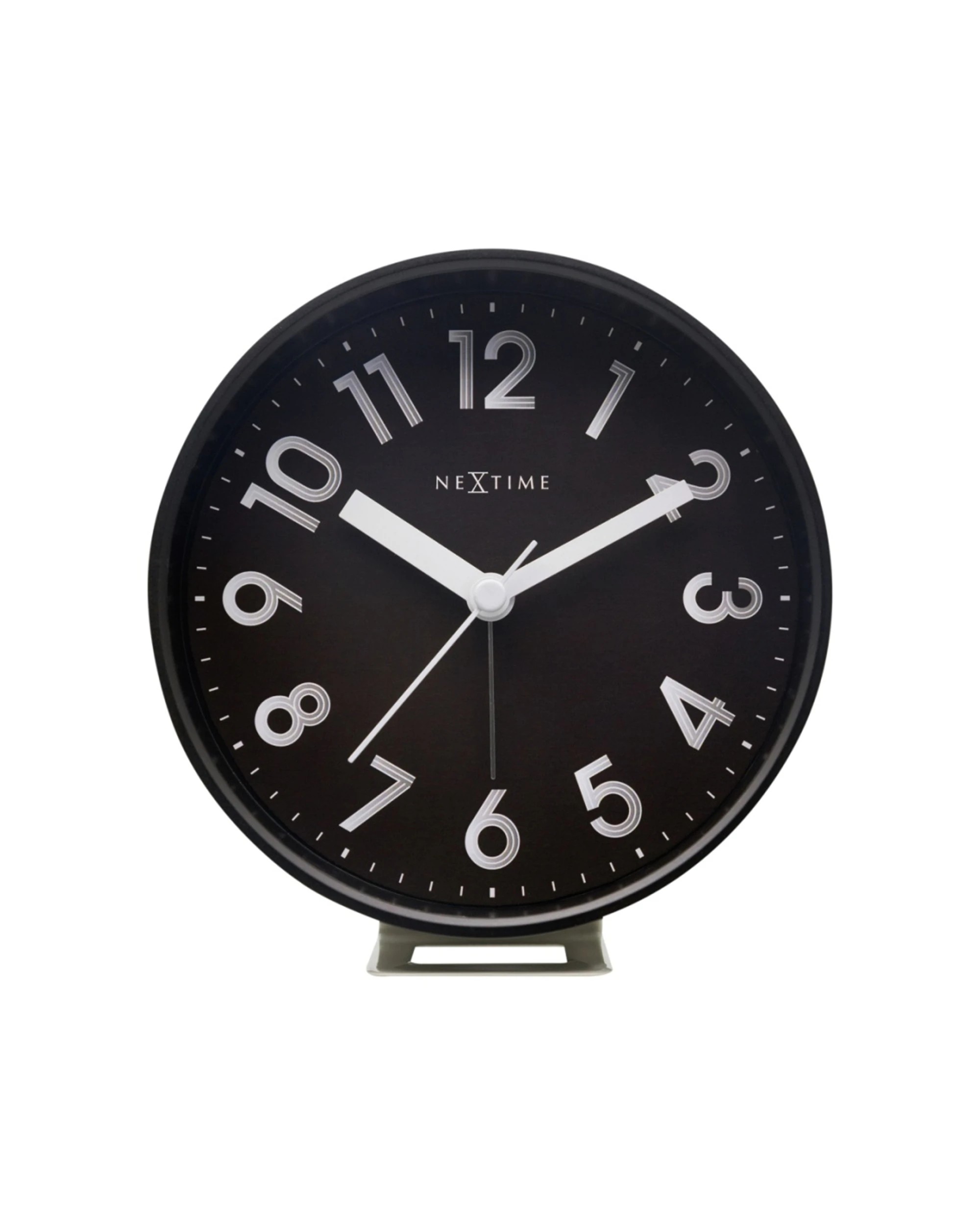 1 NEXTIME Reflect Alarm Clock Silent Movement Night Light Detachable Stand - Black, 1 of 7