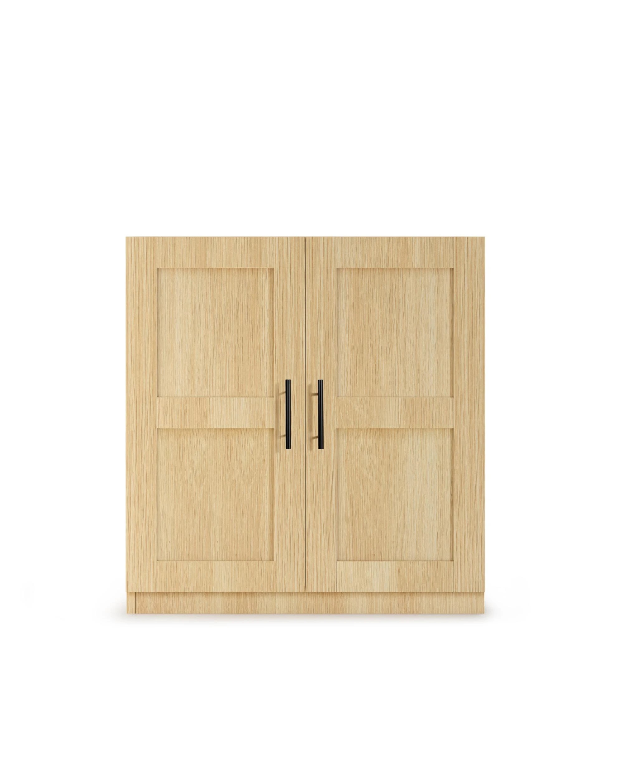 4 Kodu Low Storage Laundry Cabinet 2 Doors Oak - Natural, 4 of 7